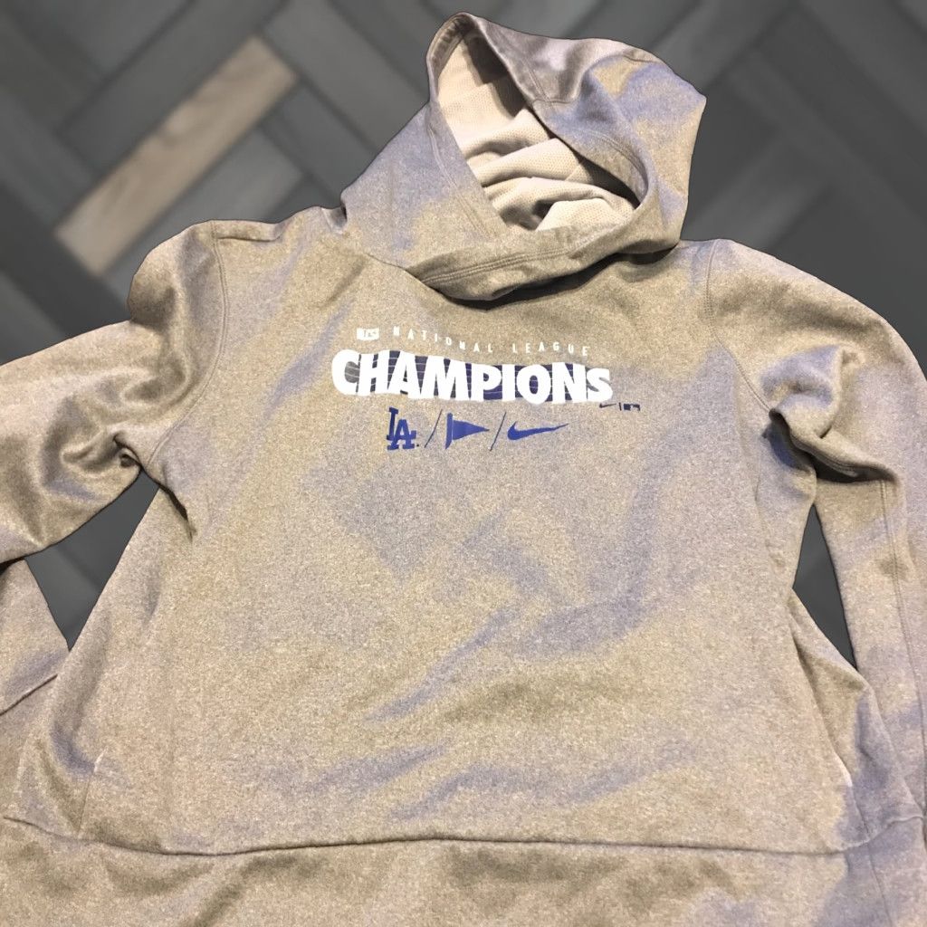 Nike NIKE Dodgers Therma Hoodie Womens Size M Gray Pullover Long Sleeve Sports Baseball Therma Nike Size M / US 6-8 / IT 42-44 - 1 Thumbnail