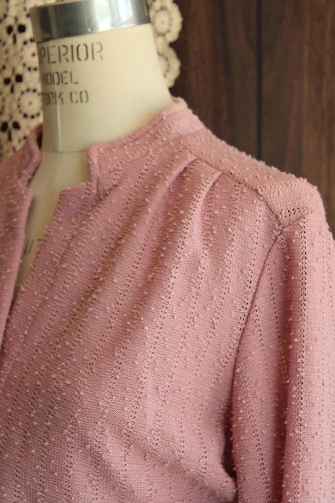 Vintage Vintage 1970s 1980s Dress, Volup Size Sears Pink Knit Sweate Size XL / US 12-14 / IT 48-50 - 8 Thumbnail