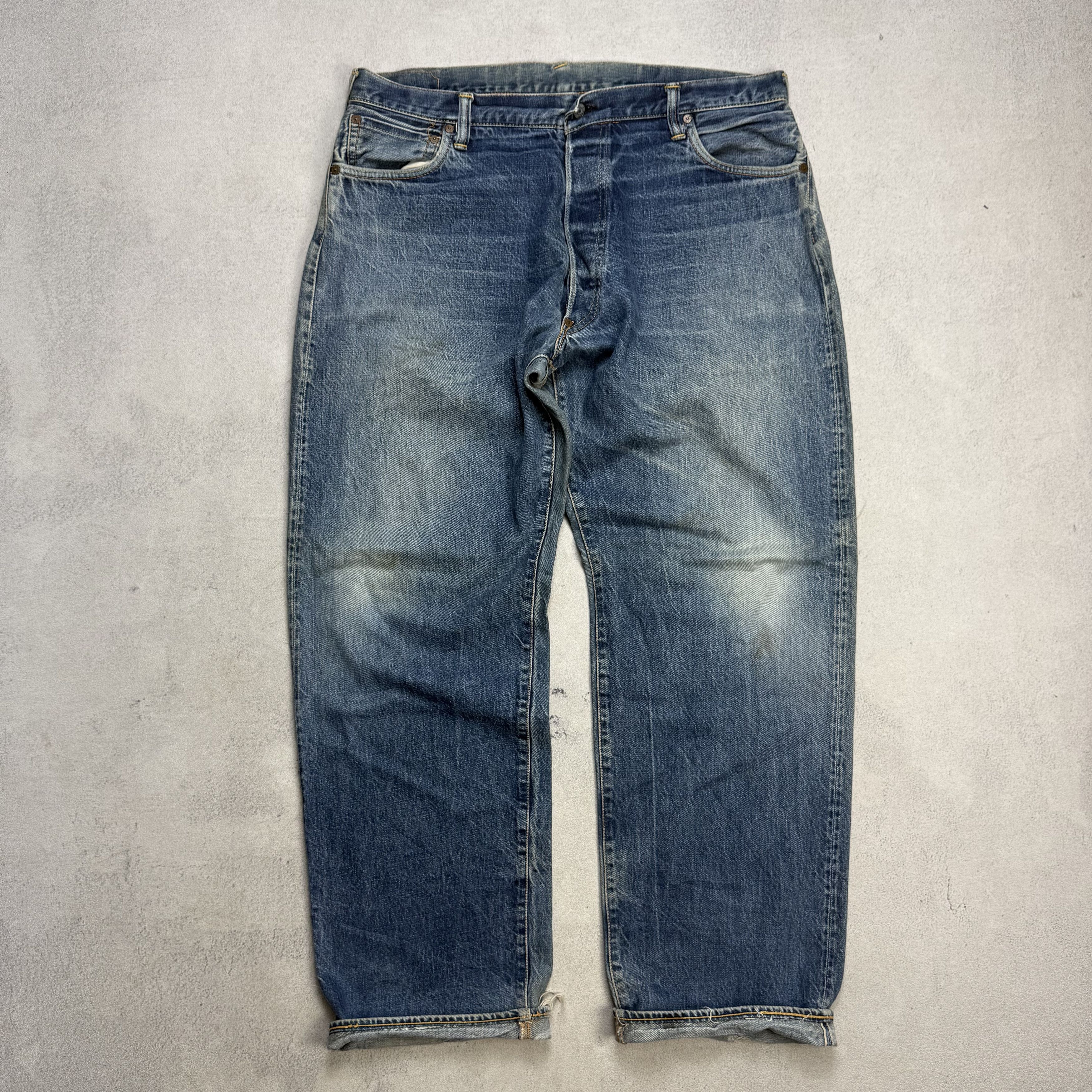 Evisu Vintage Evisu Selvedge Jeans Distressed Denim Size US 38 / EU 54 - 2 Thumbnail