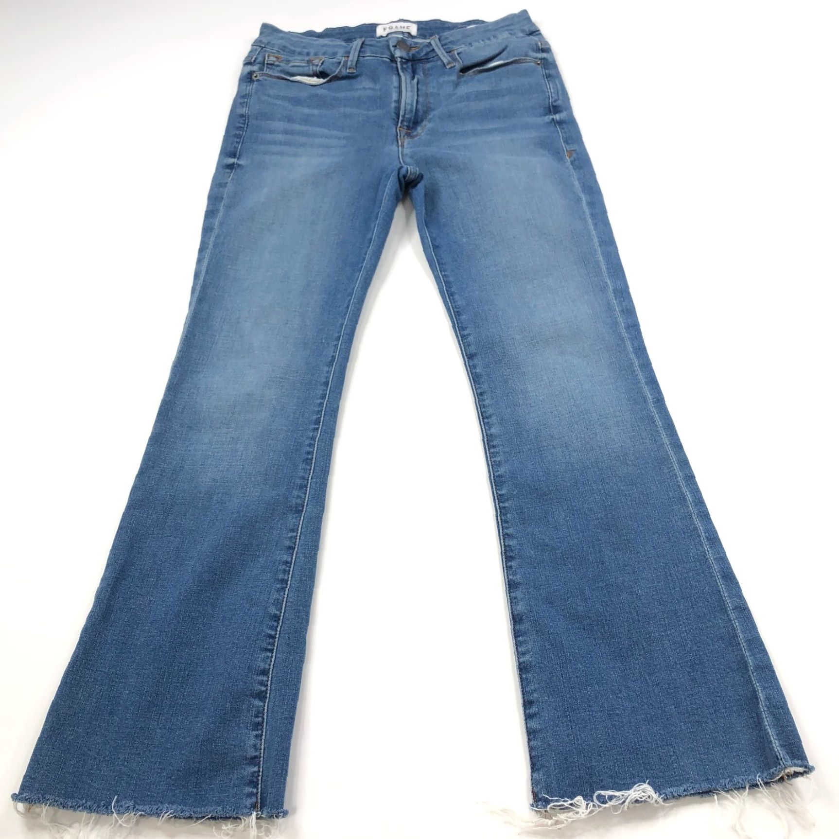 Frame FRAME Jeans Cropped Mid Denim 27W 26L Le Crop Mini Boot 27 Blue 5-Pocket Womens Regular Rise Capo? Size 27" / US 4 / IT 40 - 3 Thumbnail