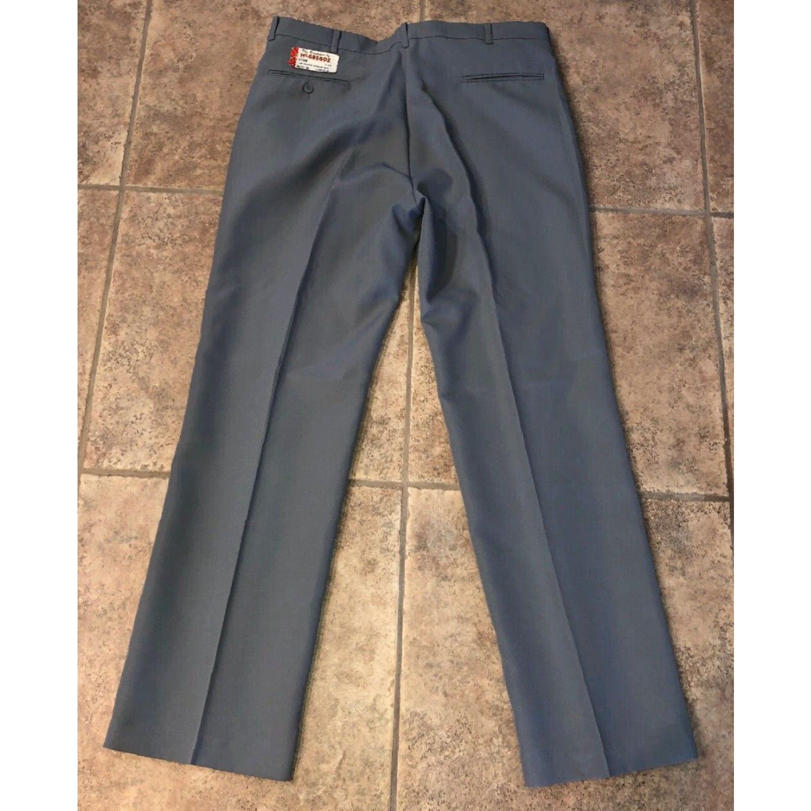 McGregor VINTAGE McGregor Dress Pants Mens The Bagpiper Gray Woven Pleated Pants 38 XL Inseam Mens Size US 38 / EU 54 - 4 Thumbnail