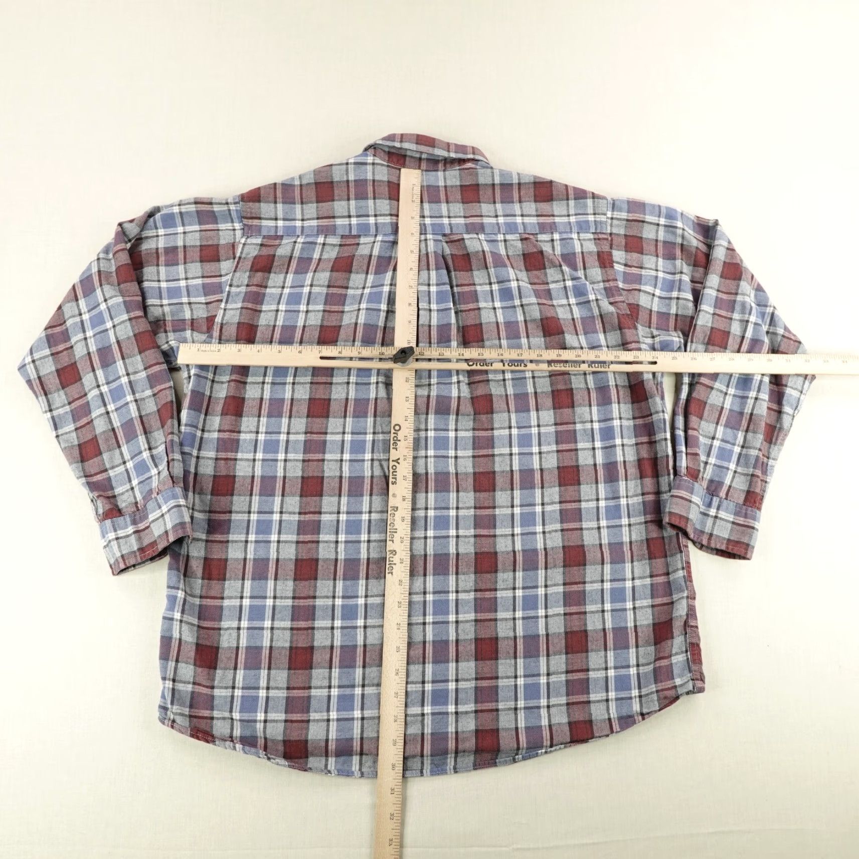 Vintage VINTAGE Viyella Shirt Mens XL Plaid Flannel Blue Cotton Wool Blend Button-Up Button-Down Collared Long Sleeve Regular Fit Size US XL / EU 56 / 4 - 5 Thumbnail