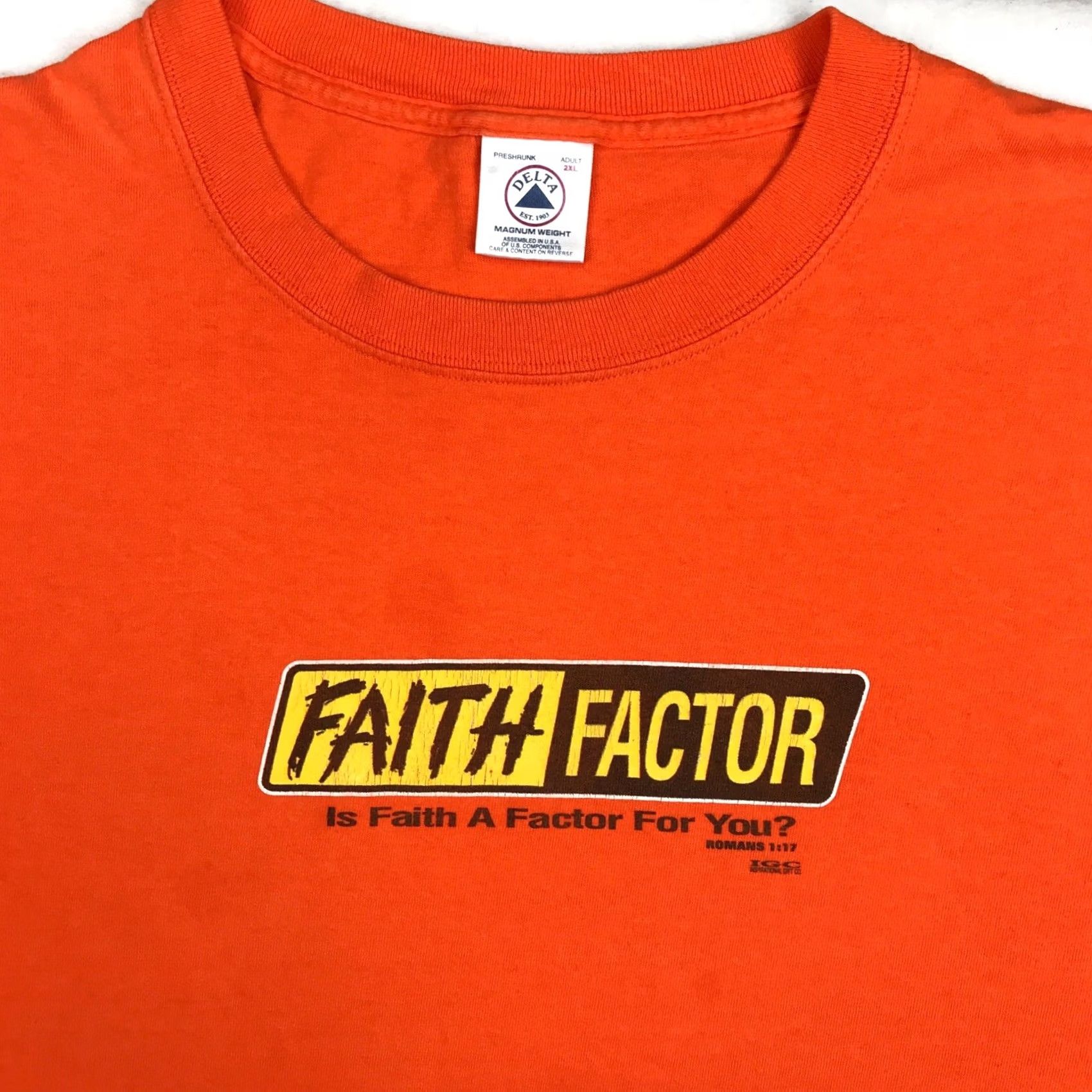 Vintage VINTAGE Faith Factor T-Shirt XL Adult Black 90s 80s Men Shirts Jesus God Parody Fear Brand Unbranded Shirt Mens XXL Size US XL / EU 56 / 4 - 4 Thumbnail