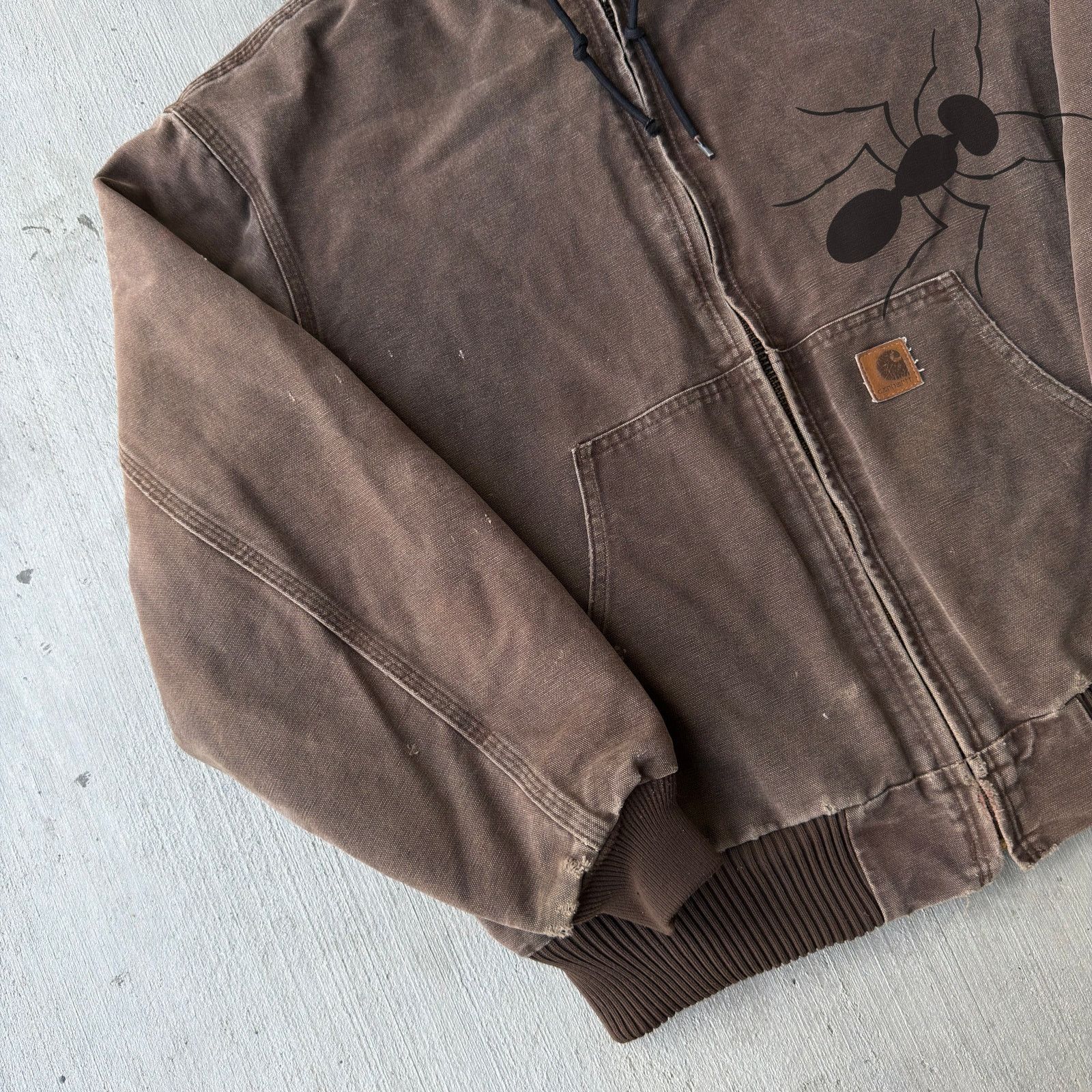 Carhartt × Vintage Carhartt J130 DKB brown hooded work wear vest Size US L / EU 52-54 / 3 - 2 Thumbnail