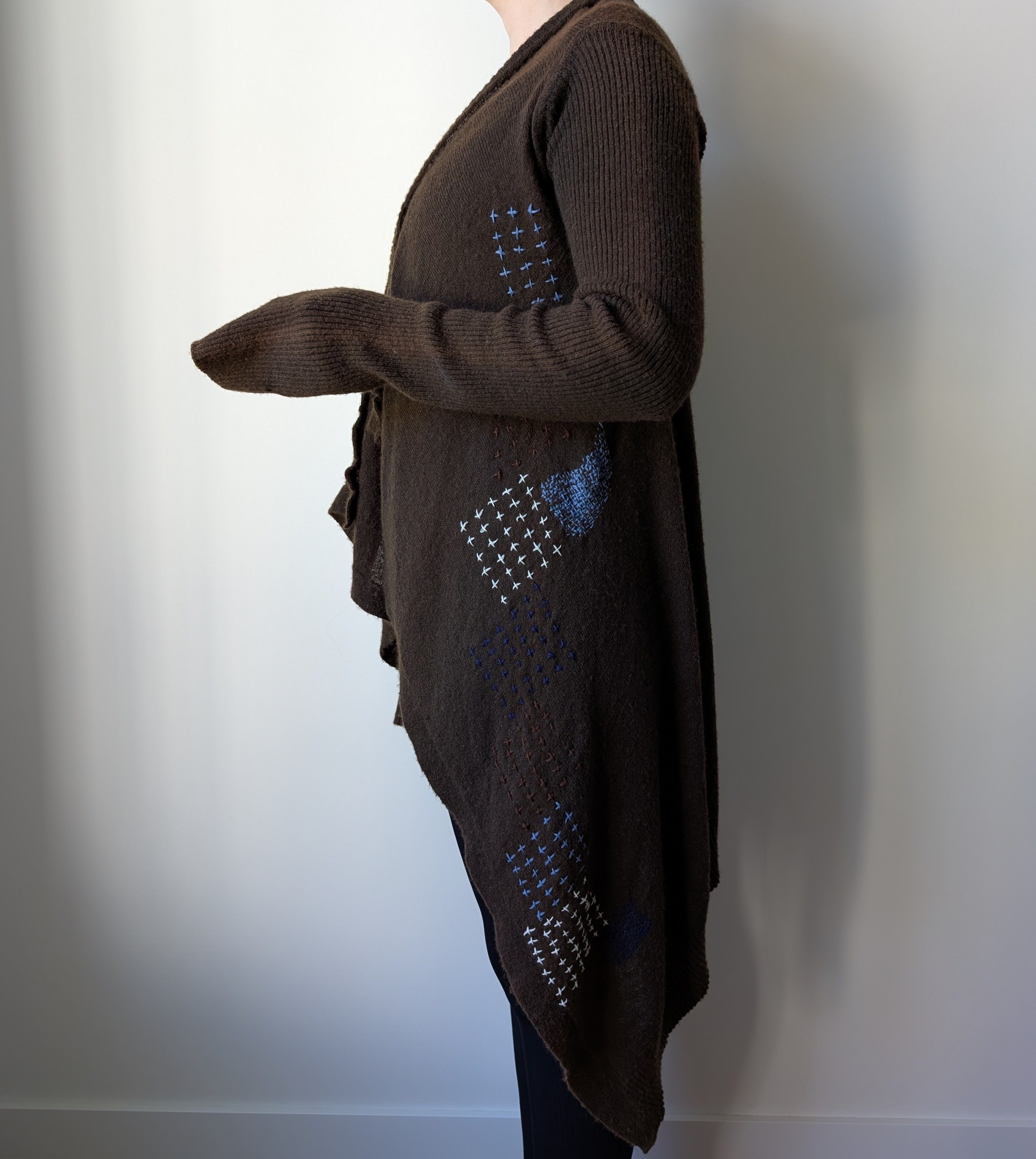 Rick Owens Rick Owens Cardigan Custom Handmade Sashiko Style FW 09 Size S / US 4 / IT 40 - 16 Thumbnail