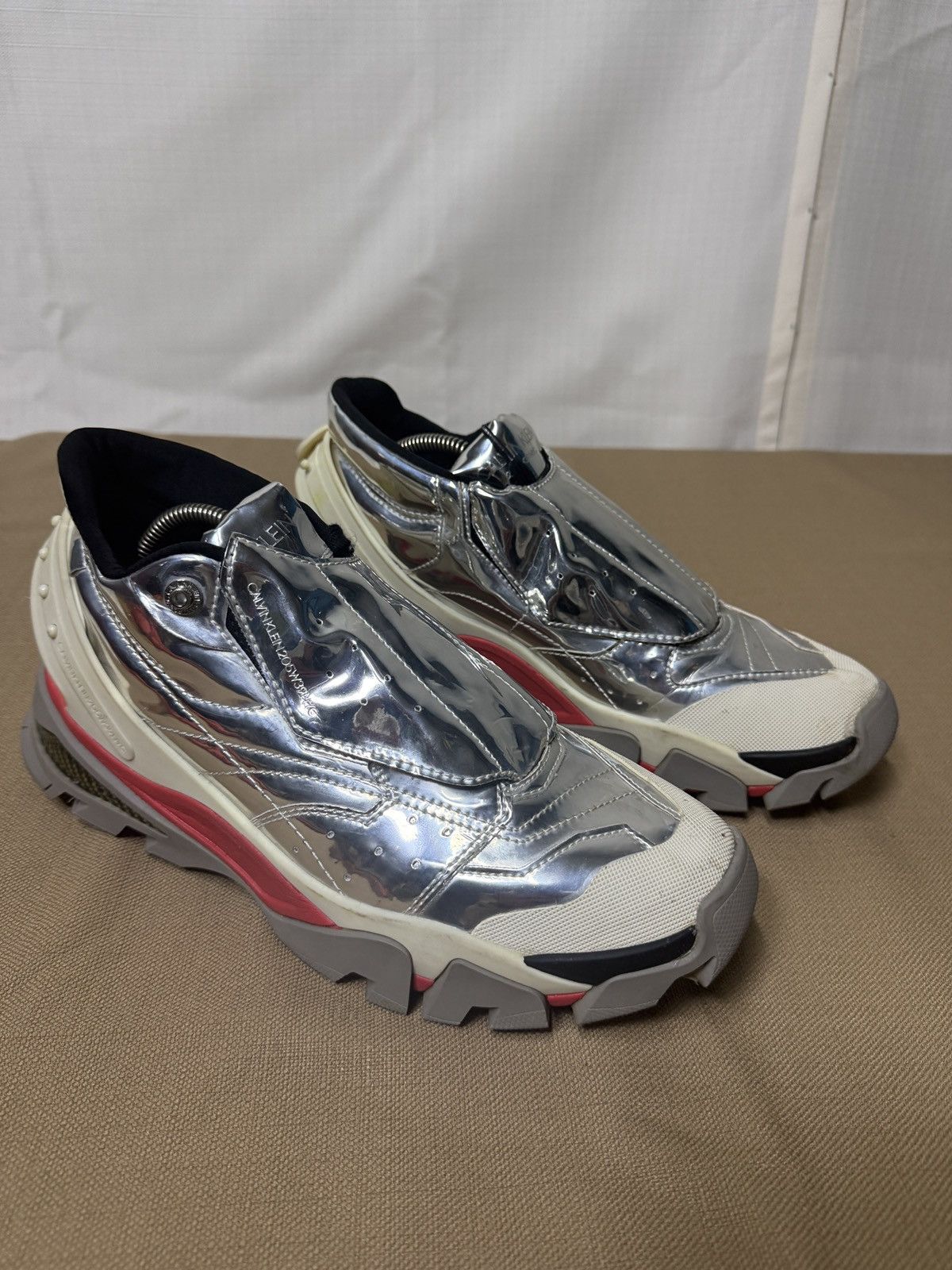 Calvin Klein 205W39NYC Calvin Klein 205W39NYC Cander Metallic Leather Sneakers Size US 10 / EU 43 - 2 Thumbnail
