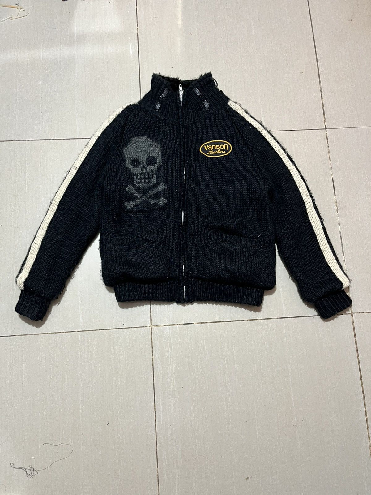 Vanson Leathers Vanson Leathers Skull Knitted Jacket Size US L / EU 52-54 / 3 - 2 Thumbnail