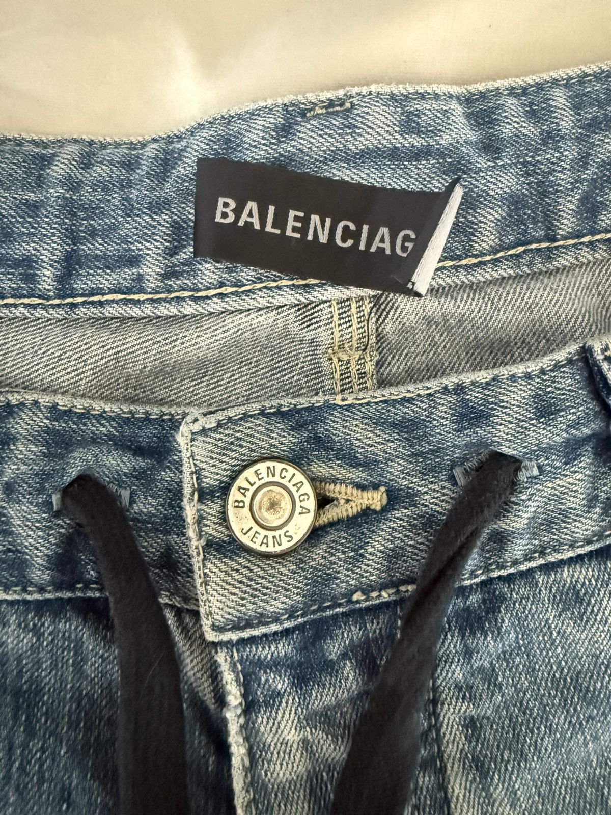 Balenciaga Balenciaga Cut Off Denim Shorts Size US 33 - 2 Thumbnail