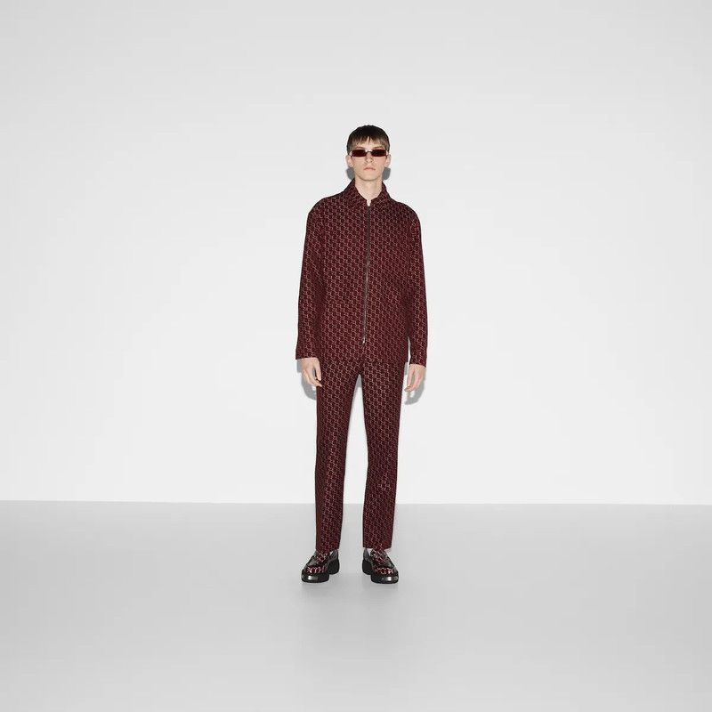 Gucci o1loc1c1225 803984 Wool Jacket With GG Shadow in Red Size US S / EU 44-46 / 1 - 3 Thumbnail