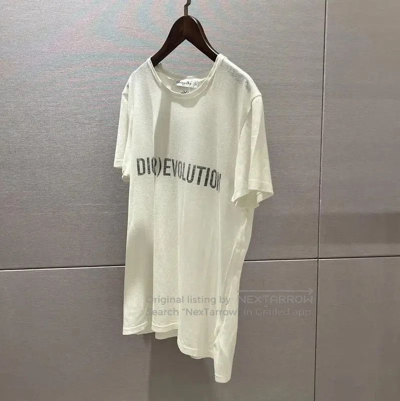 Dior Dior White Cotton Graphic T. Size XS / US 0-2 / IT 36-38 - 2 Thumbnail