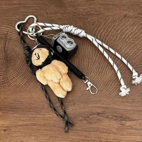 VIBE Punk Style Helmet Bear Keychain Size ONE SIZE - 6 Thumbnail