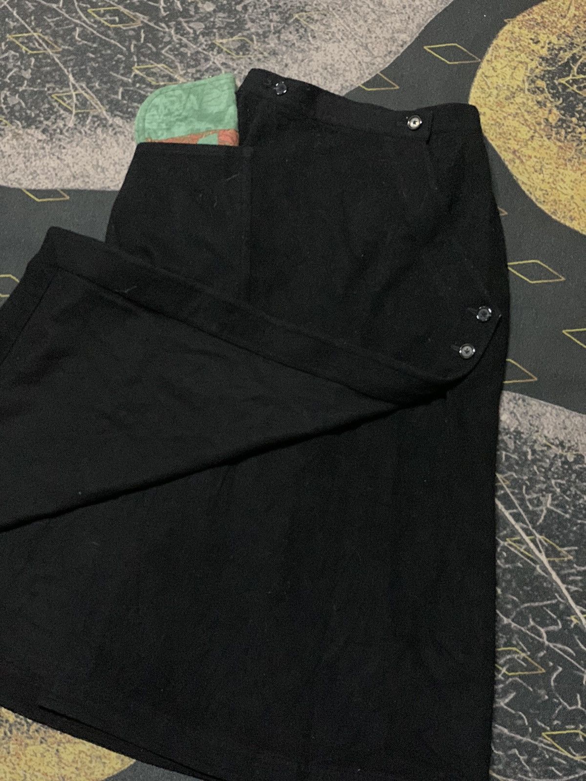 Issey Miyake × Japanese Brand × Vintage 💥Vintage Japanese Brand Asymmetrical Wool Skirt Size 26" / US 2 / IT 38 - 3 Thumbnail