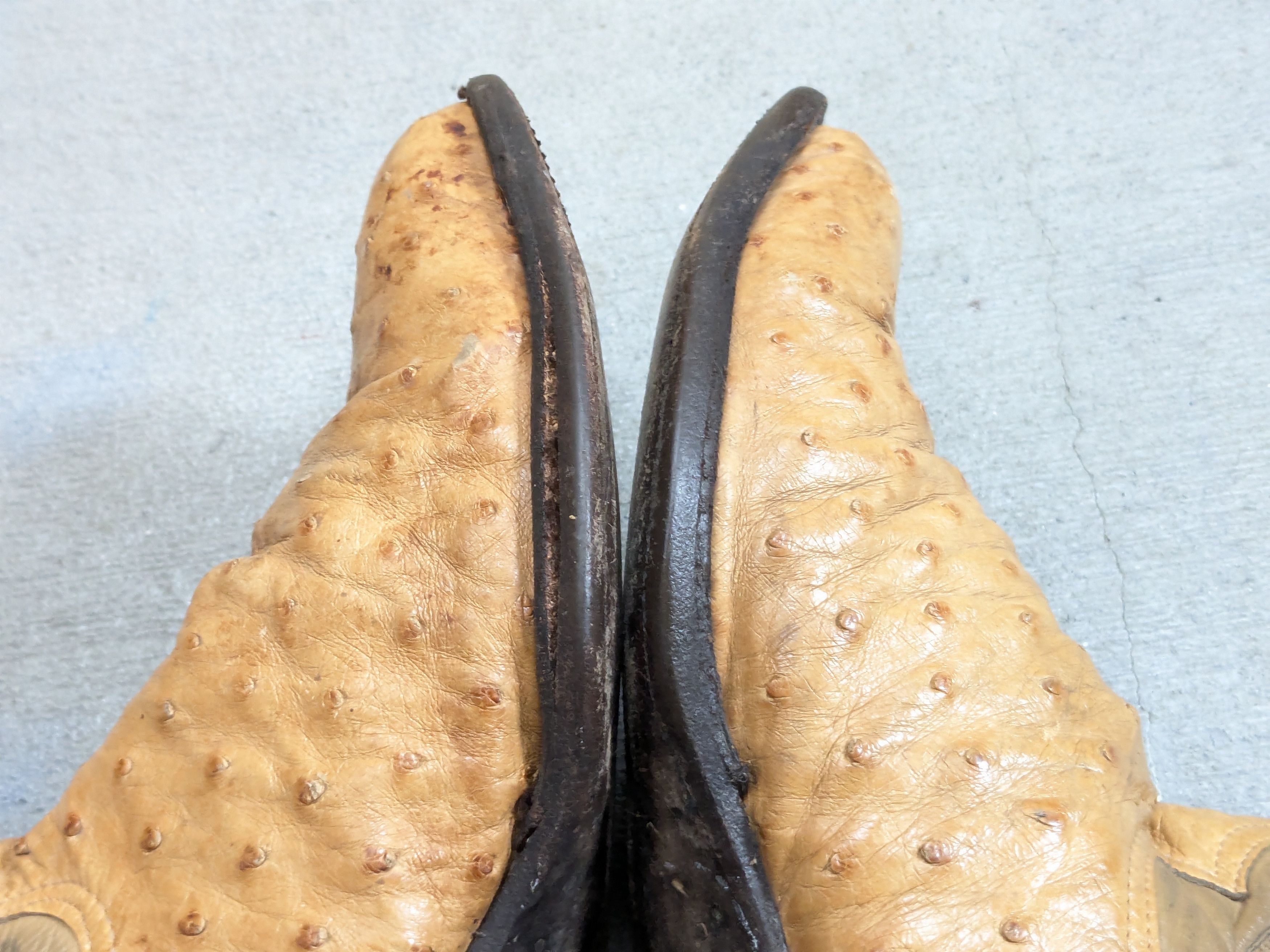 Tony Lama Tony Lama Cowboy Boots Beige 10.5 Wide Leather USA Americana Size US 10.5 / EU 43-44 - 11 Thumbnail