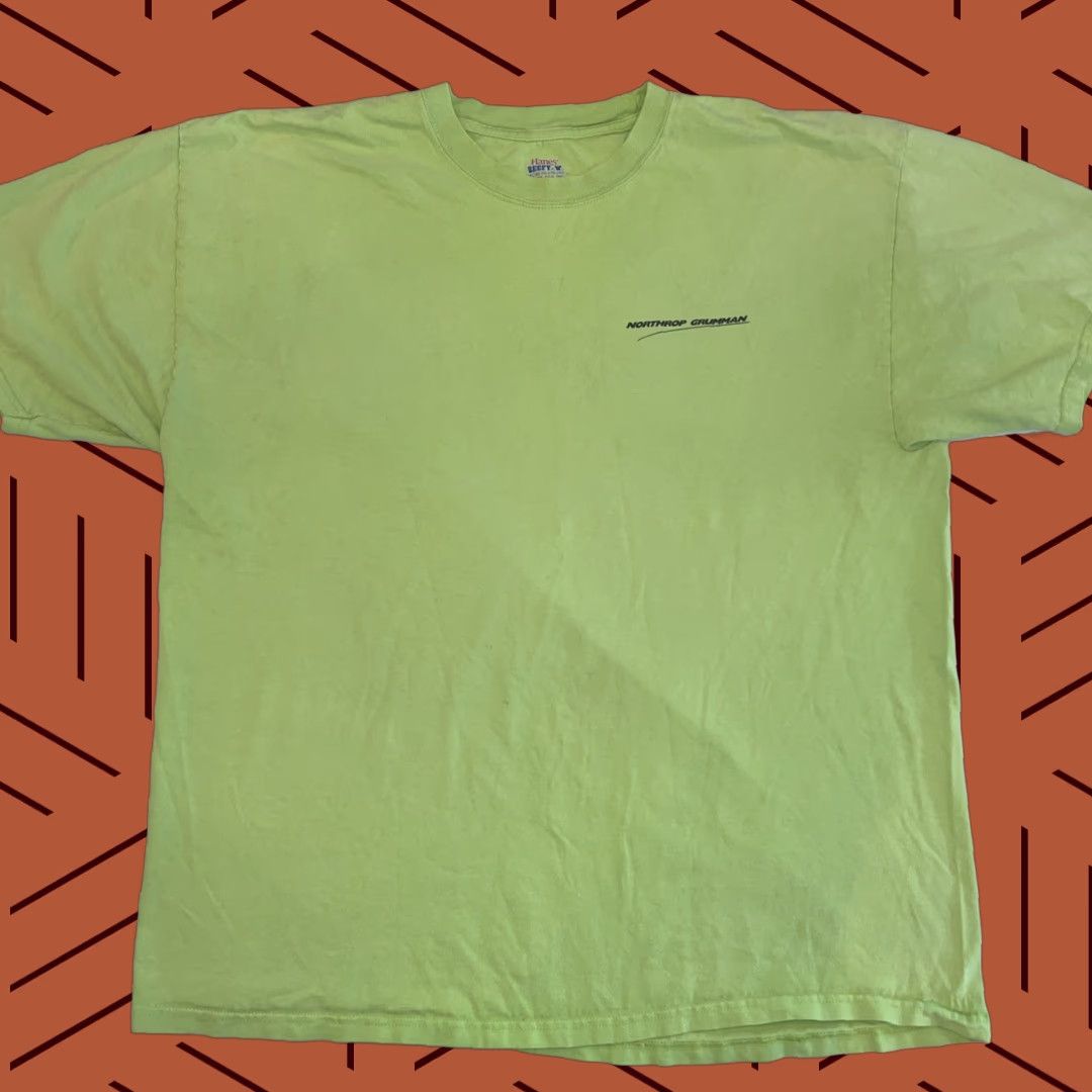 Hanes VINTAGE Northrop Grumman NG Space Systems Manufacturer Maker Shirt 2XL XXL Green Hanes Space Logo Crew Neck Short Sleeve Cotton T-Shirt Mens Size US XXL / EU 58 / 5 - 1 Thumbnail