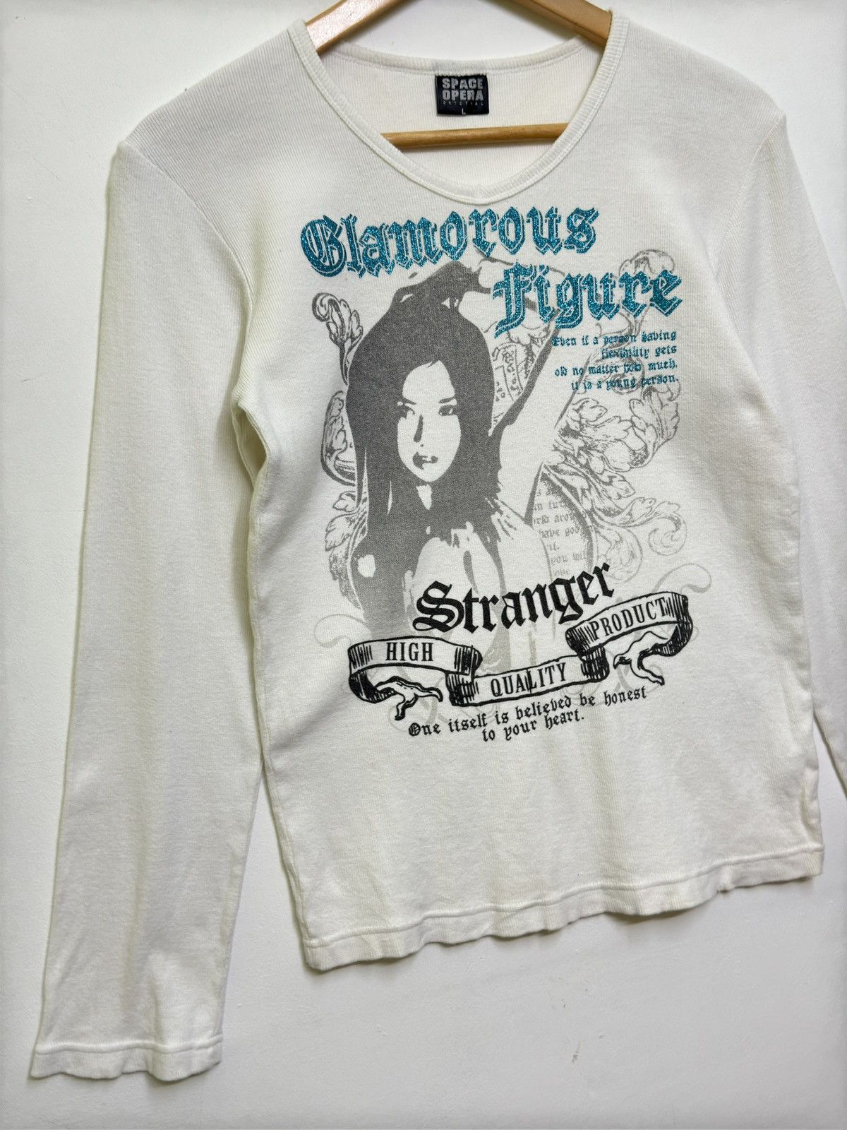 Japanese Brand Opera Space Glamours Figure Poem Photo Stranger Long Sleeve Size US XS / EU 42 / 0 - 3 Thumbnail
