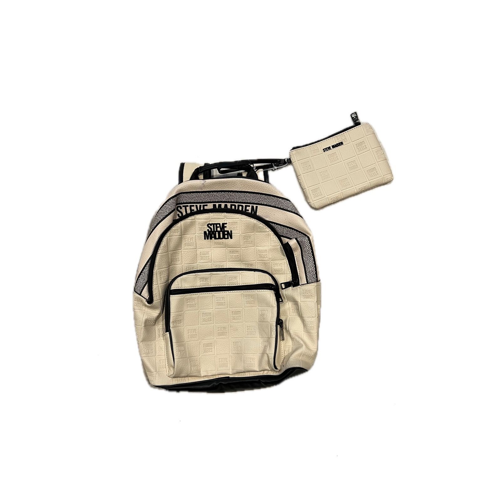 Steve Madden Steve Madden White 26L Backpack w Clutch Purse Size ONE SIZE - 1 Thumbnail