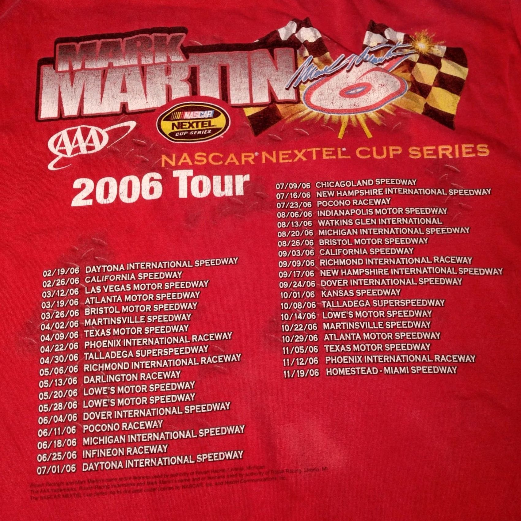 Vintage VINTAGE NASCAR Shirt Men M Red Mark Martin Crew Neck Short Sleeve Delta Pro Weight Race 2006 Size US M / EU 48-50 / 2 - 4 Thumbnail