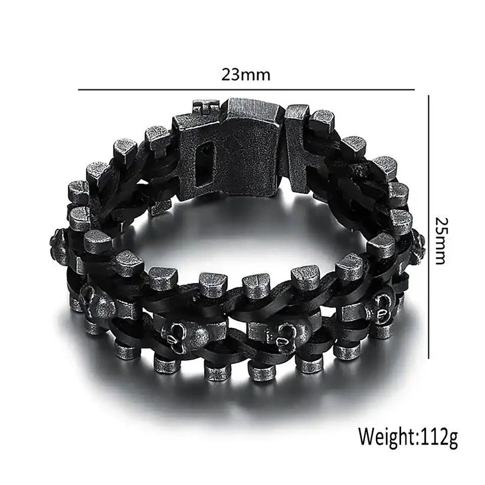 Vintage Vintage Gothic Domineering Skeleton Bracelet Size ONE SIZE - 6 Thumbnail