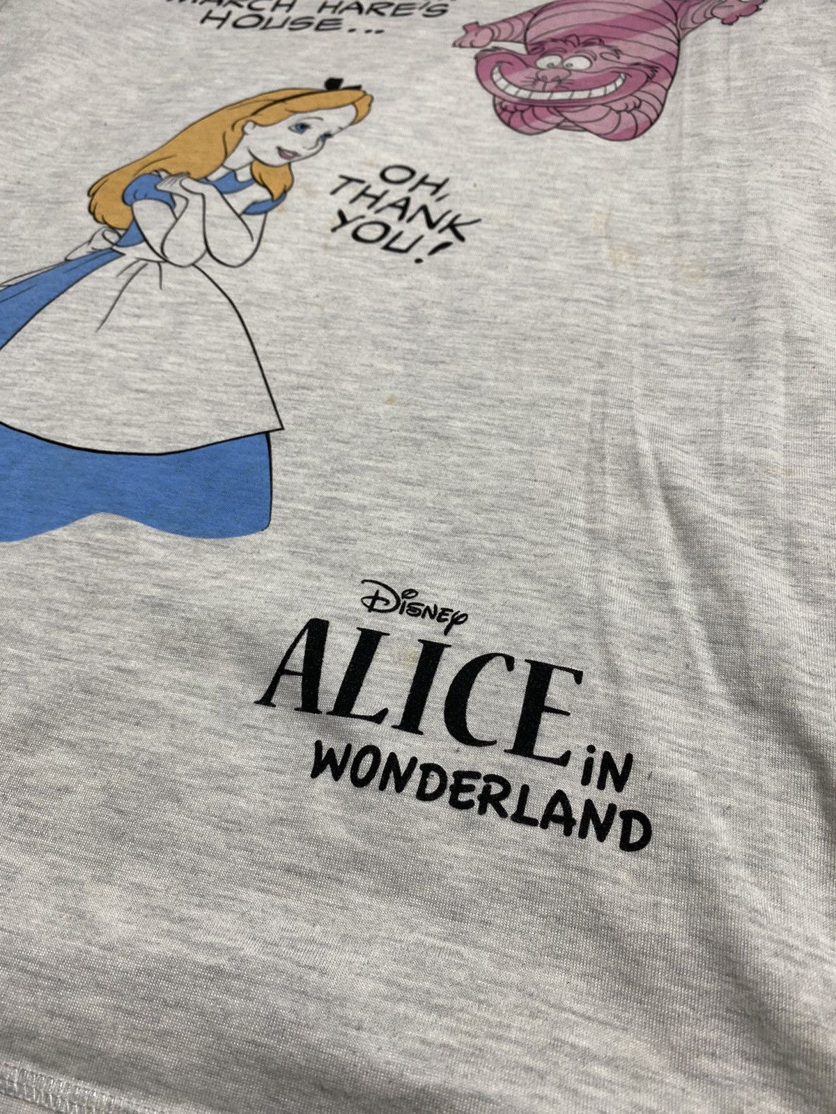 Disney × Vintage Vtg Disney Alice in Wonderland 3 Quarters long sleeve tees Size US L / EU 52-54 / 3 - 7 Thumbnail