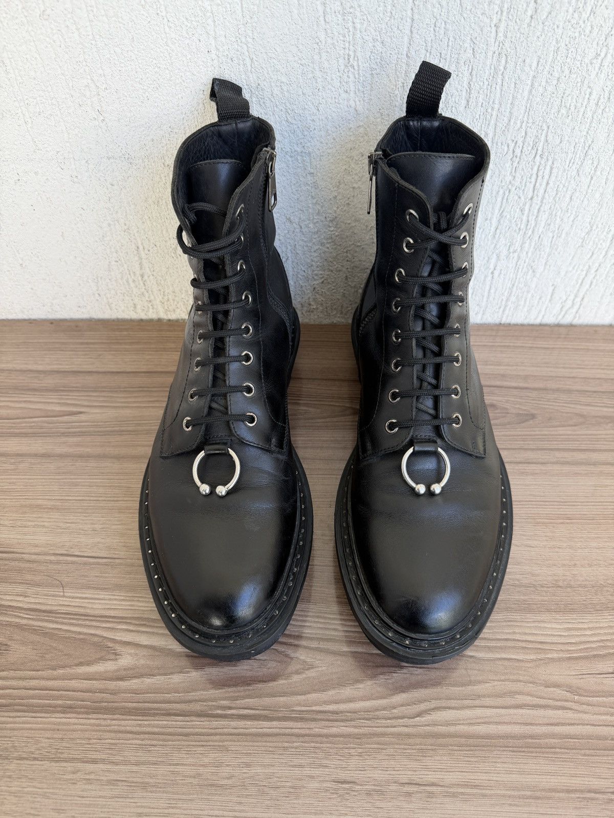 Neil Barrett Fw15 pierced punk boot like Balenciaga strike boots Size US 9 / EU 42 - 5 Thumbnail