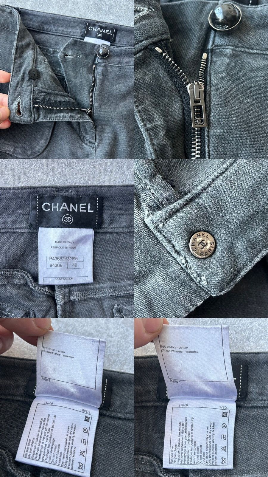 Chanel Vintage Chanel Slim Fit Stretch Jeans Size 30" / US 8 / IT 44 - 11 Thumbnail
