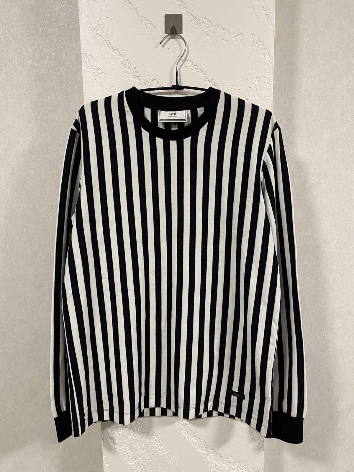 AMI Ami by Alexandre Mattiussi Stripped Long Sleeve Size US S / EU 44-46 / 1 - 1 Thumbnail