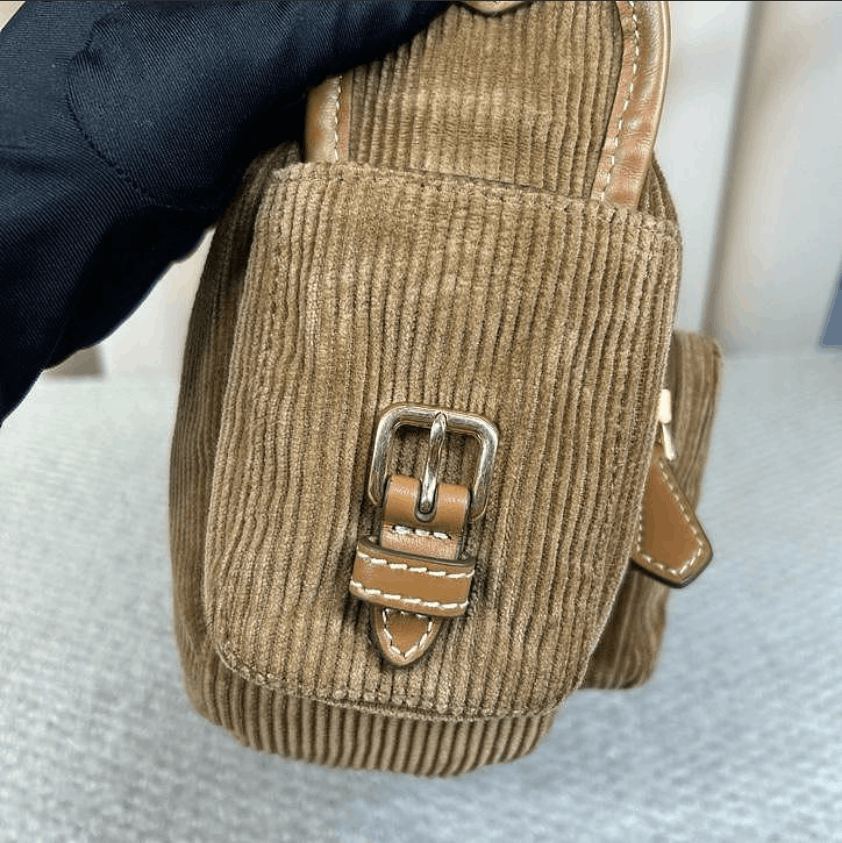 Miu Miu Miu Miu Corduroy Vintage Pocket Handbag Size ONE SIZE - 16 Thumbnail