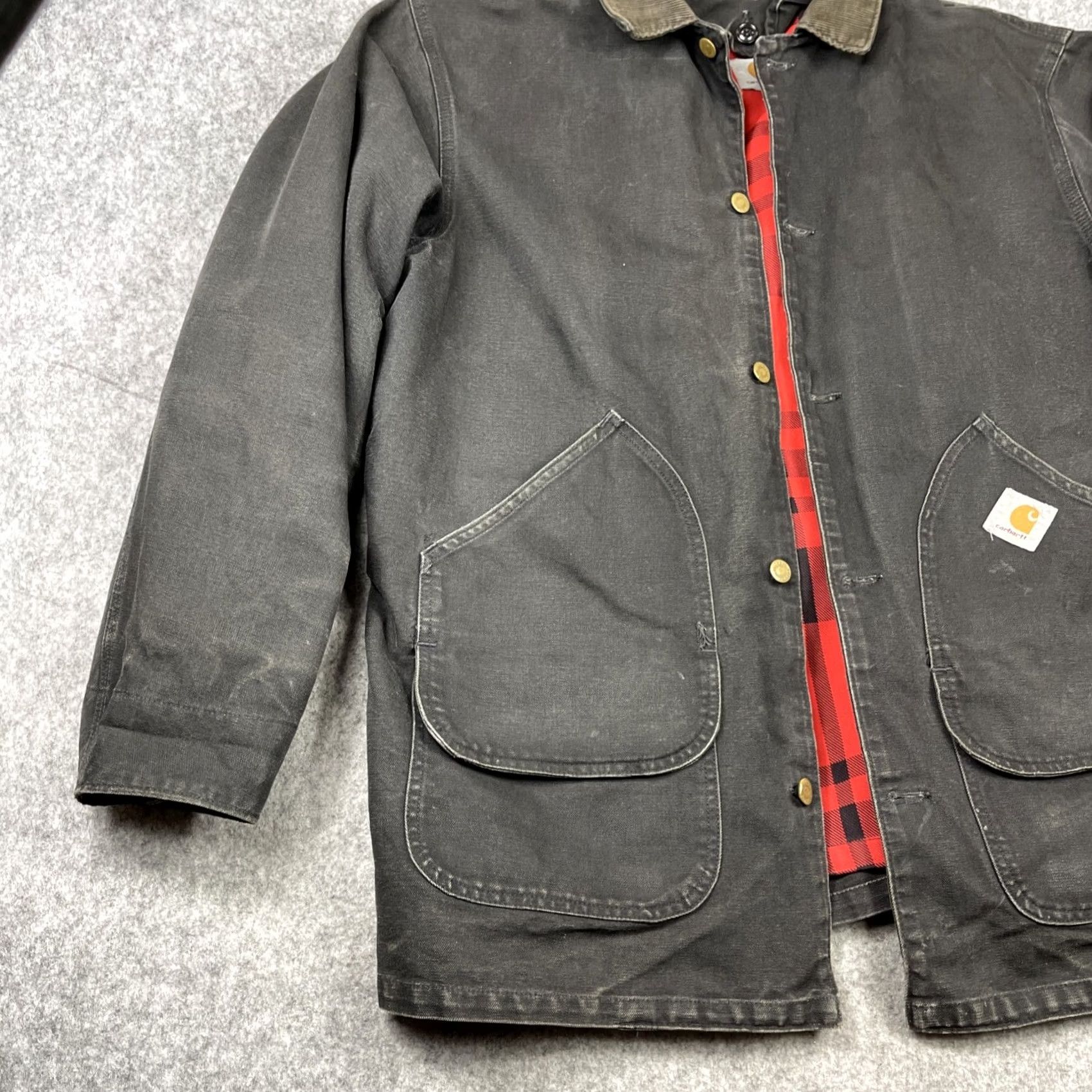 Carhartt VINTAGE Carhartt Jacket Lg Black BuffaloPlaid Removable Liner USA RARE 90s CW105 Mens Size US L / EU 52-54 / 3 - 4 Thumbnail