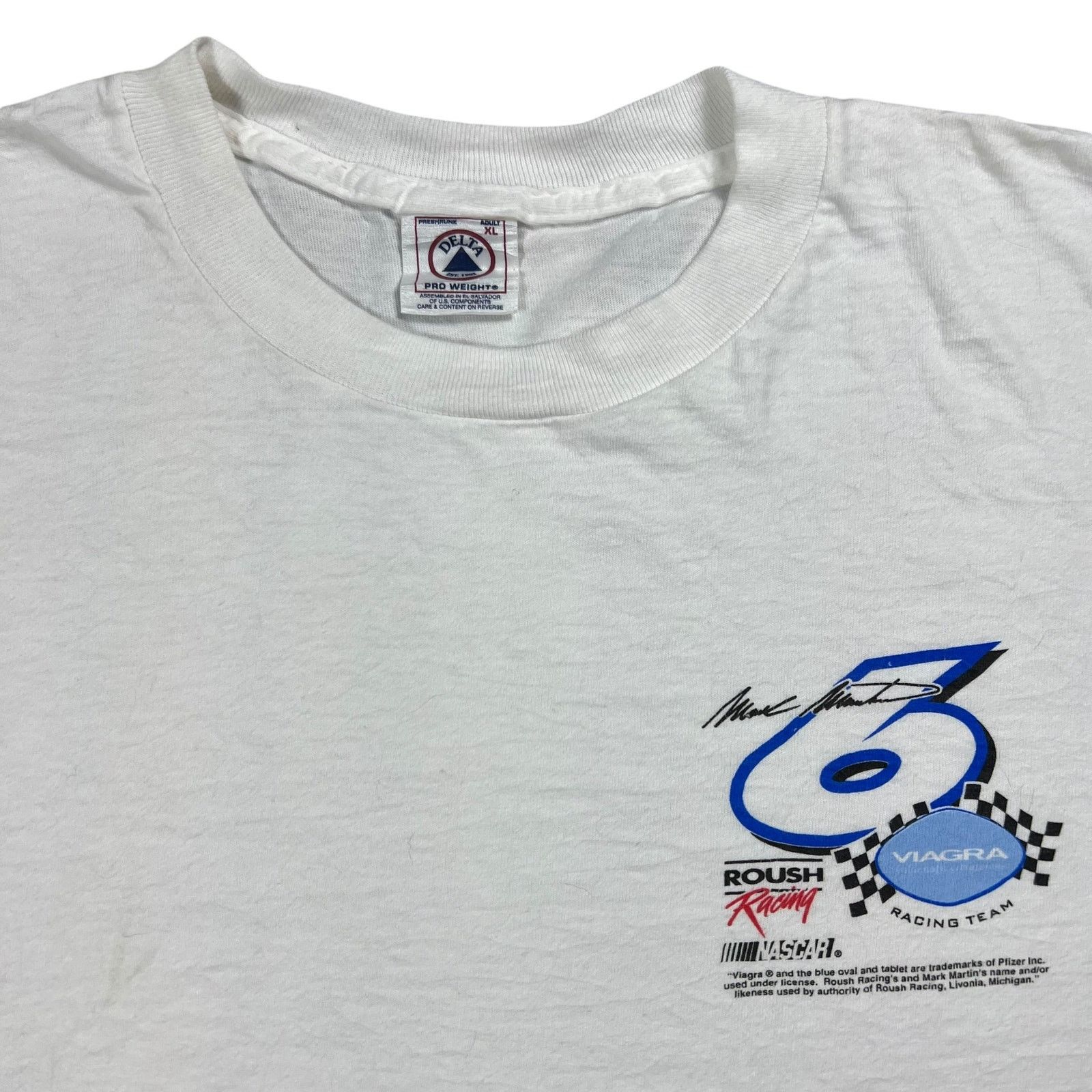 Delta × NASCAR × Vintage Vintage Y2K NASCAR Viagra Mark Martin racing promo tee (XL) Size US XL / EU 56 / 4 - 2 Thumbnail