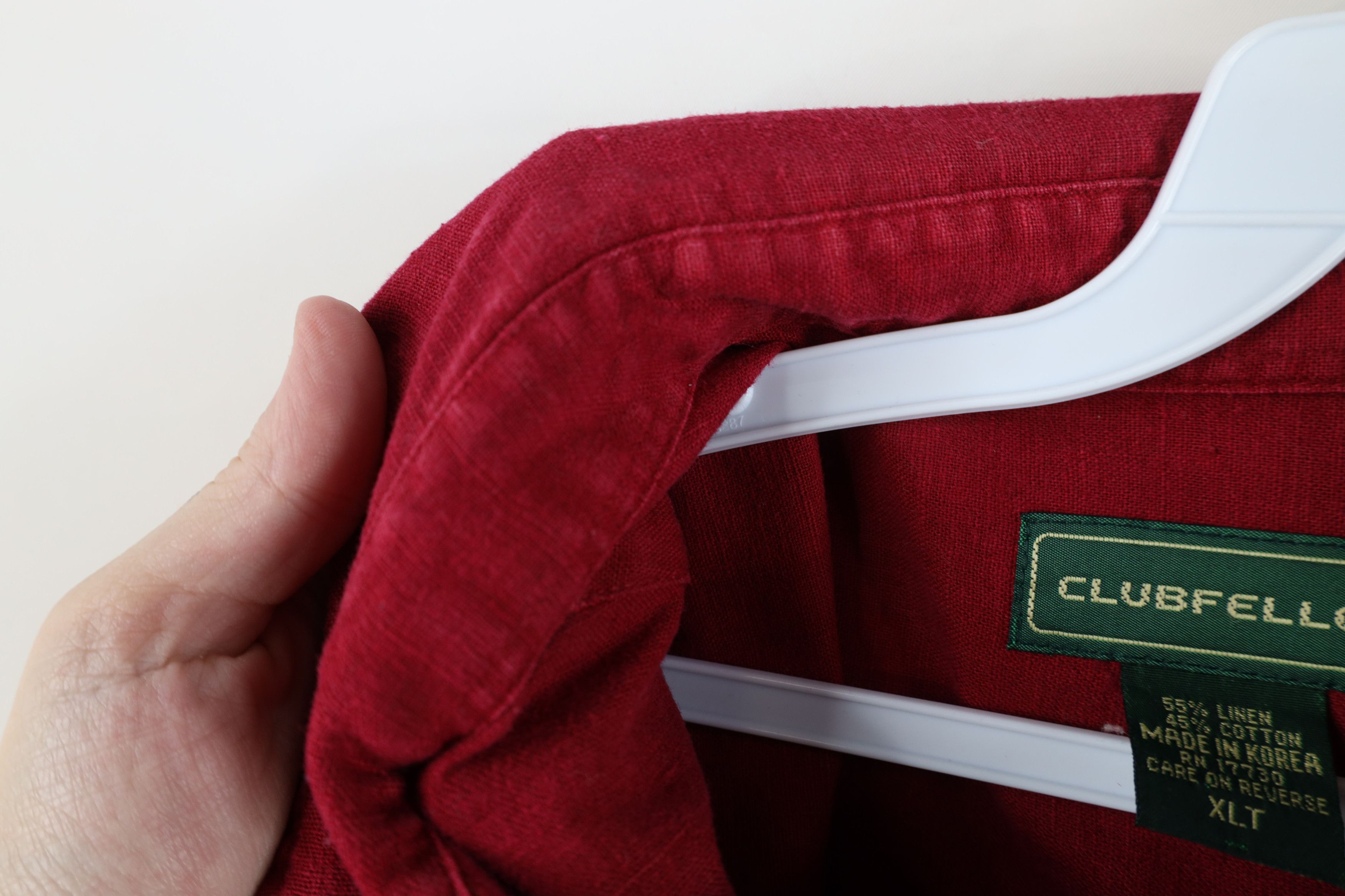 Vintage Vintage 90s Streetwear Linen Blend Collared Button Shirt Size US XL / EU 56 / 4 - 8 Thumbnail