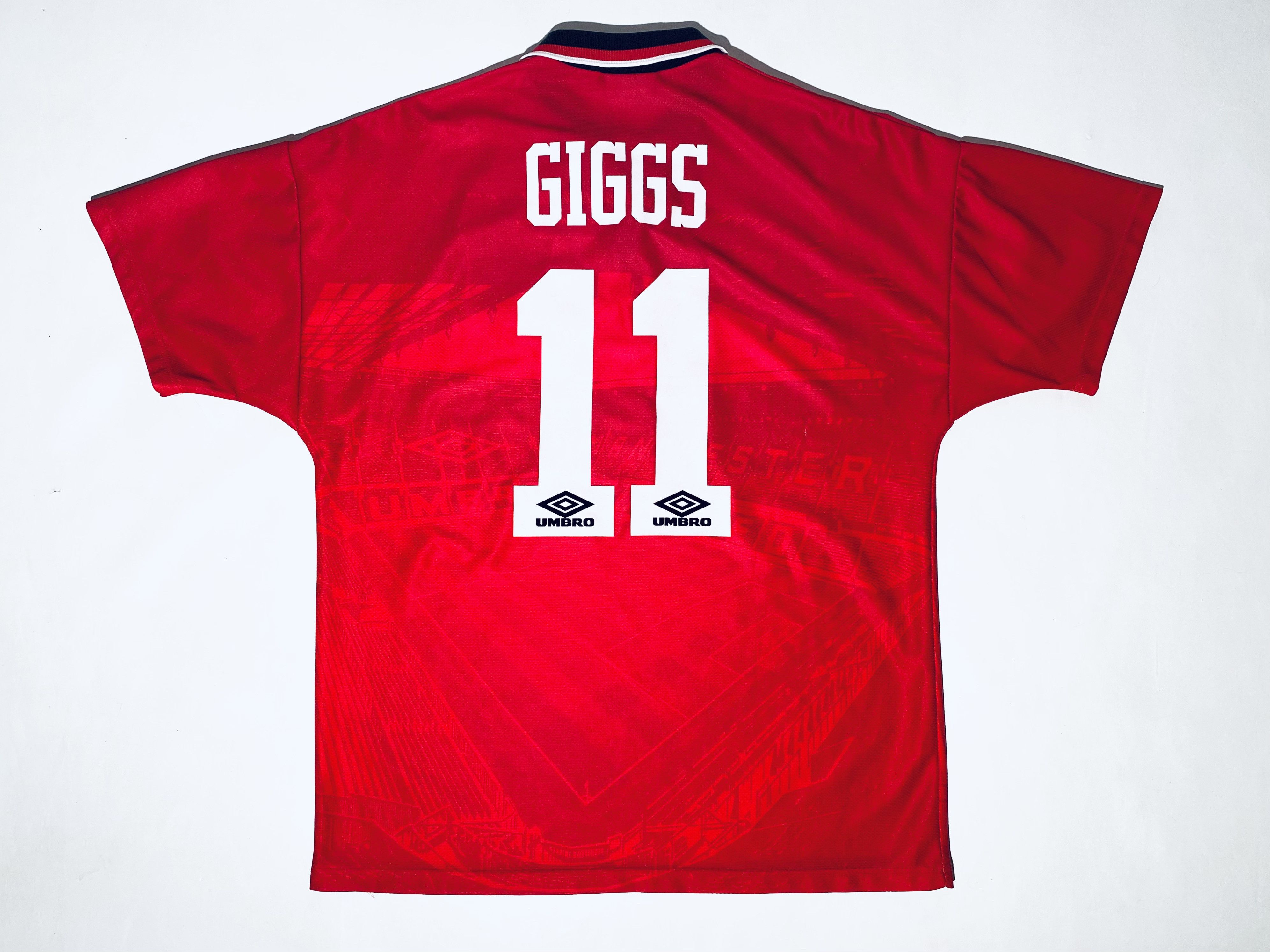 Umbro Manchester United Giggs Home Jersey Shirt 1994 - 1996 Size US L / EU 52-54 / 3 - 6 Thumbnail