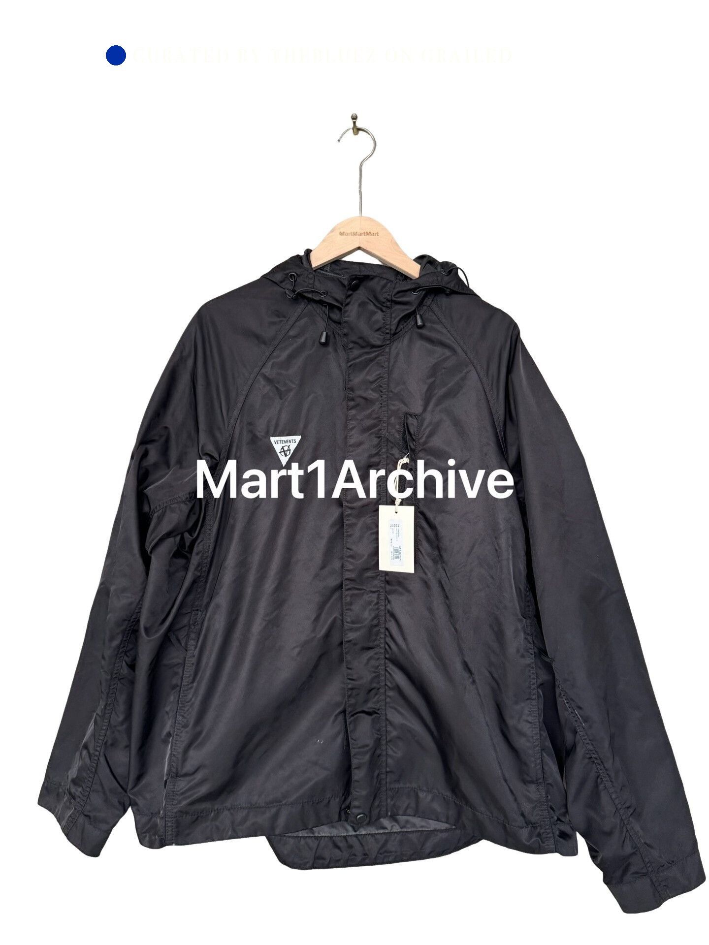 Vetements Black Hooded Lightweight Jacket Size M Size US M / EU 48-50 / 2 - 1 Thumbnail