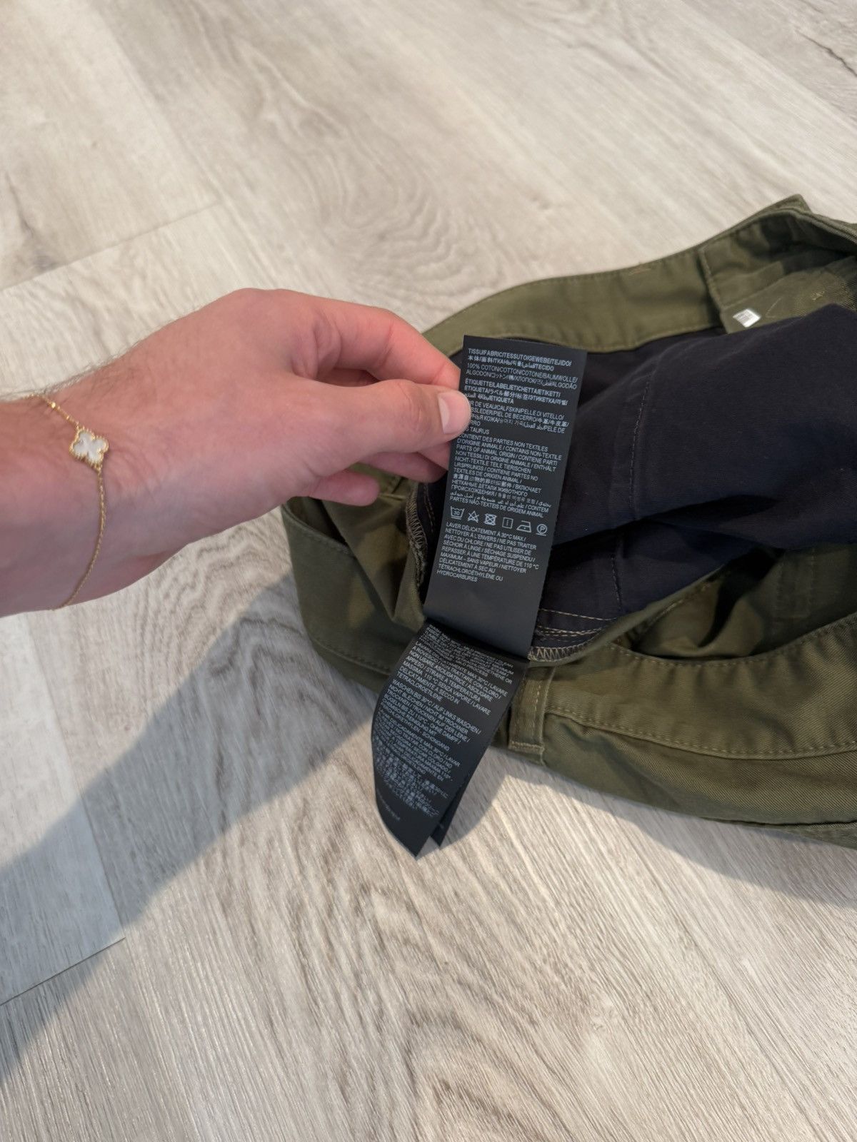 Saint Laurent Paris s/s 2024 olive denim cut pants!! Size US 32 / EU 48 - 8 Thumbnail