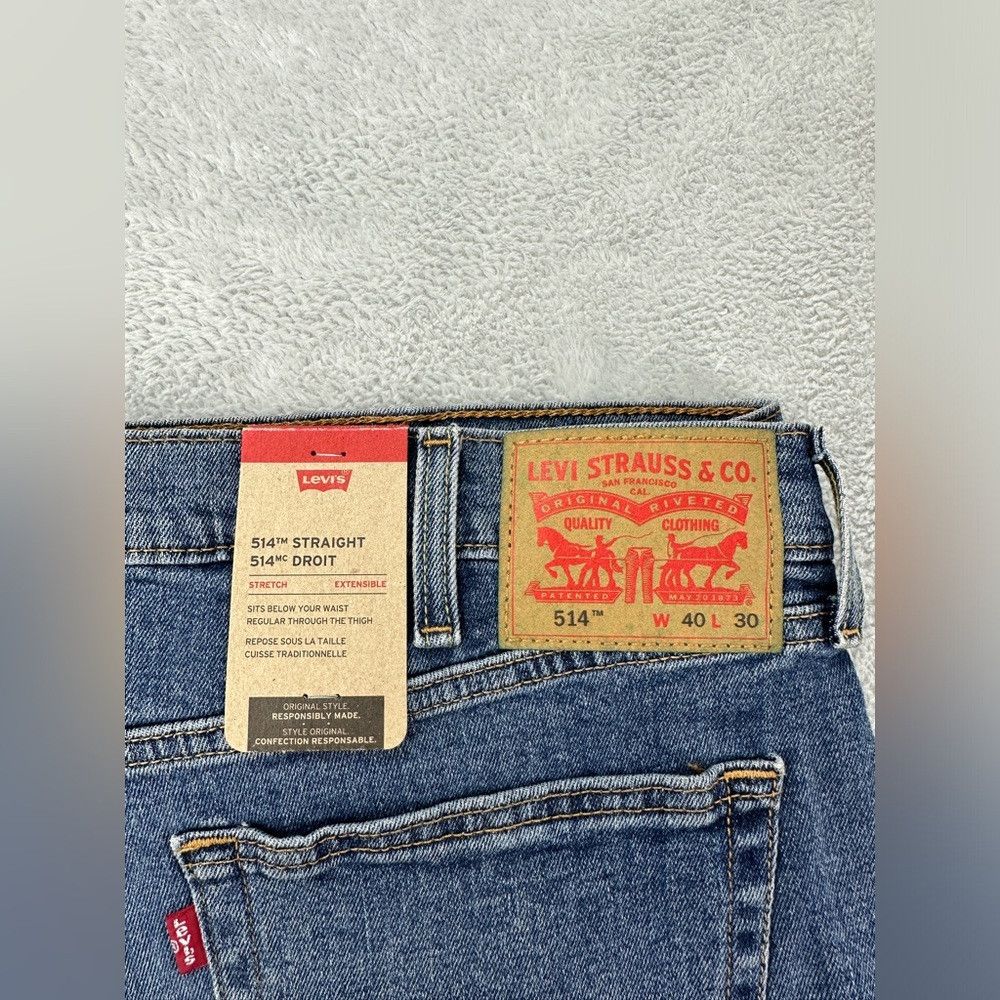 Levi's Levi's 514 NWT Straight Leg 40 Waist 30 Length Blue Cotton Size US 40 / EU 56 - 2 Thumbnail