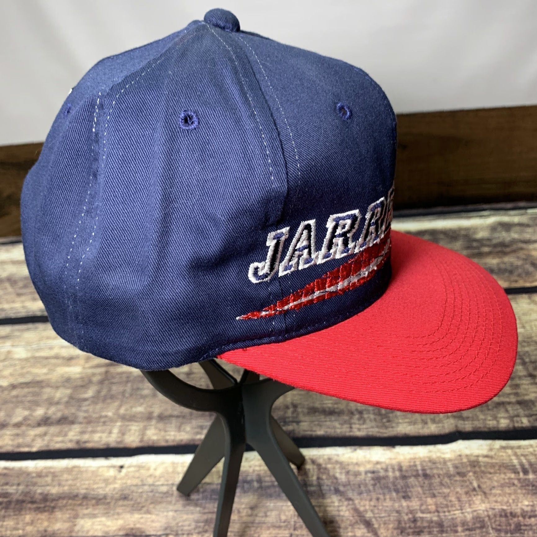 NASCAR Dale Jarrett 88 NASCAR Hat Cap 50TH Anniversary Roberts Yates Racing SnapBack Unisex Adults Adjustable Cotton Baseball Cap Blue Red Size ONE SIZE - 6 Thumbnail