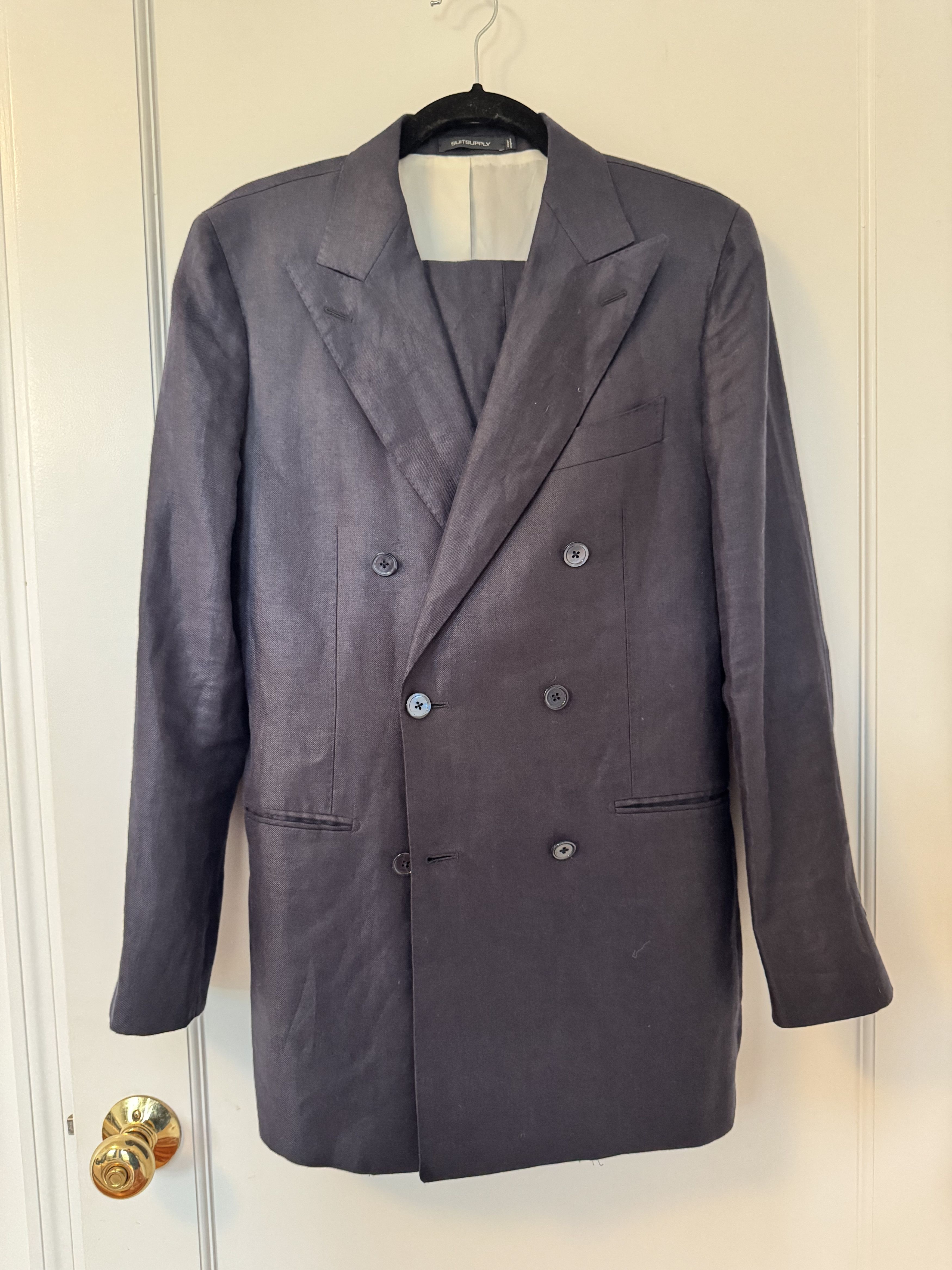 Suitsupply Suitsupply La Spalla Solbiati Linen DB Suit (MTM) 36 / 32L Size 36R - 1 Thumbnail