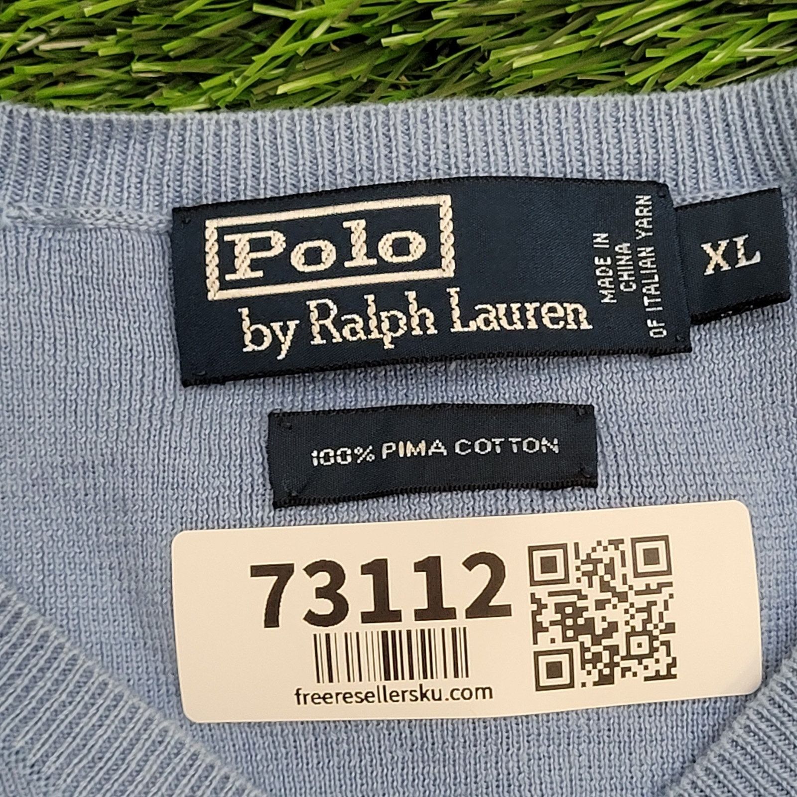 Polo Ralph Lauren Ralph-Lauren Sweater Large 22x25 Pima-Cotton Blue Size US L / EU 52-54 / 3 - 6 Thumbnail