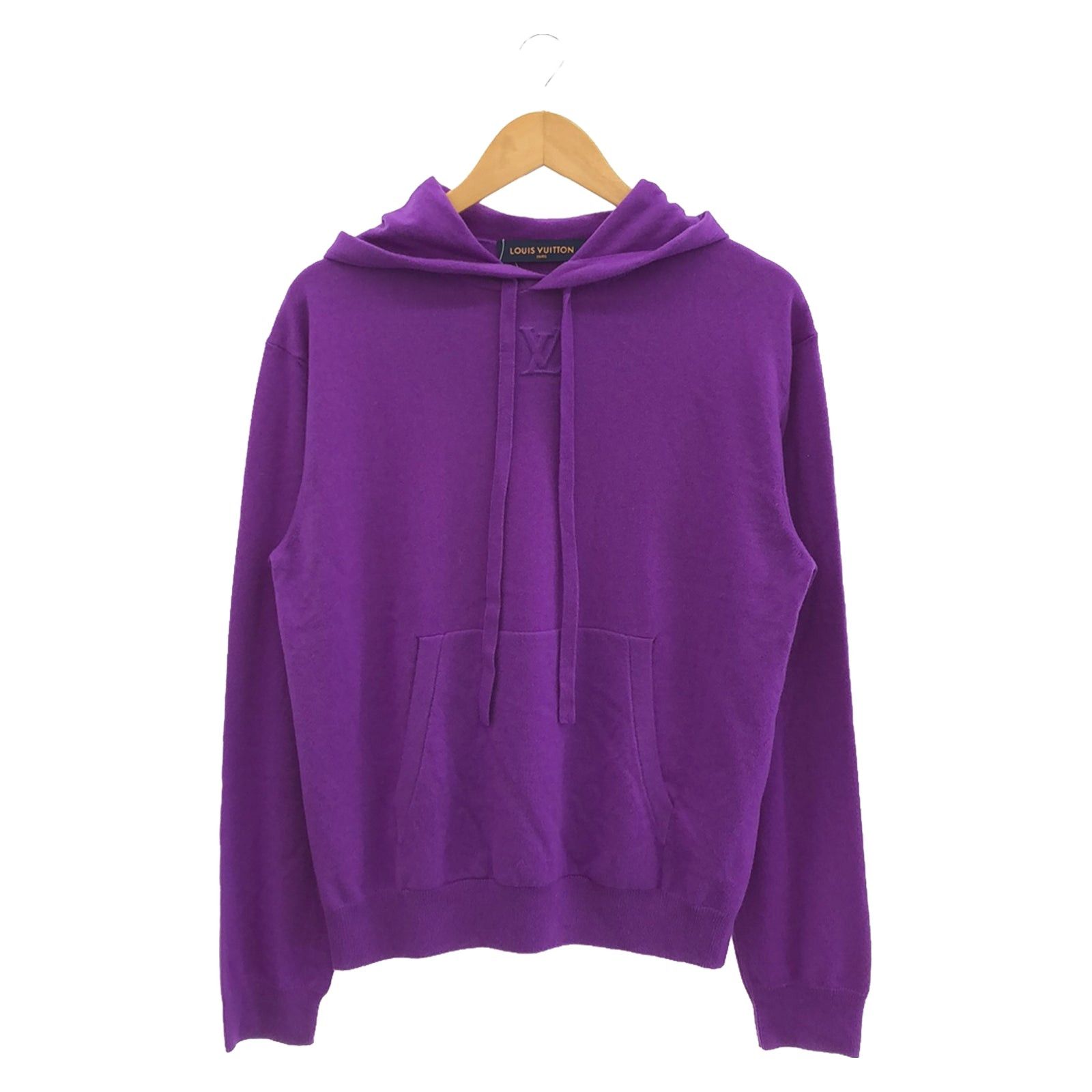 Louis Vuitton Louis Vuitton Hooded Sweater Knit Cashmere Purple Size ONE SIZE - 1 Thumbnail