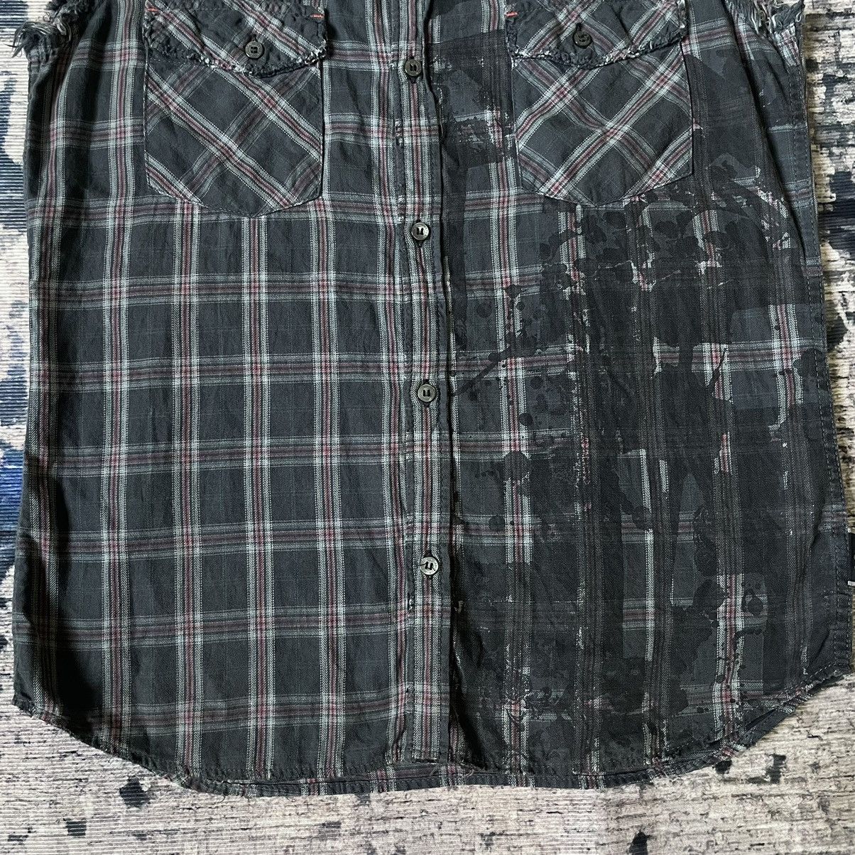 Hysteric Glamour Hysteric Glamour Gothic Punk Distressed Sleeveless Flannel Size S / US 4 / IT 40 - 4 Thumbnail