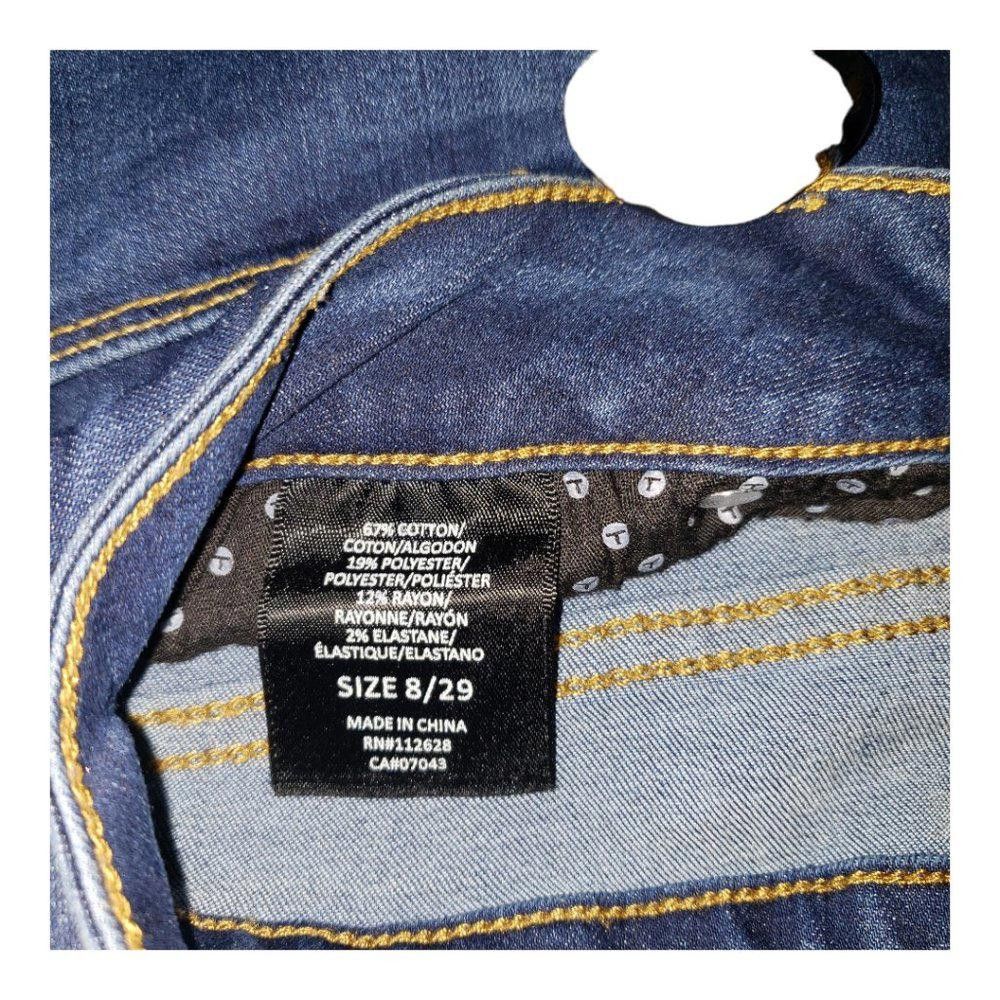 Designer CT177 Tahari Kelly Classic Ladies Skinny Blue Jean Size 8 Size 30" / US 8 / IT 44 - 3 Thumbnail
