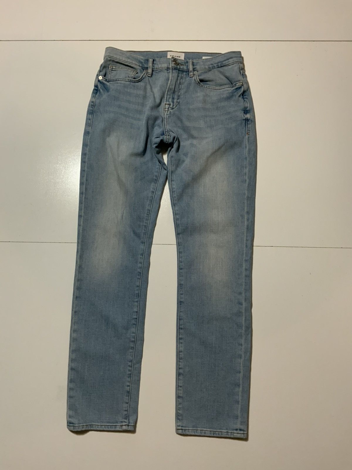 Frame $208 Frame L’ Homme Slim In Finn Signature Men’s Denim Jeans Size US 31 - 2 Thumbnail