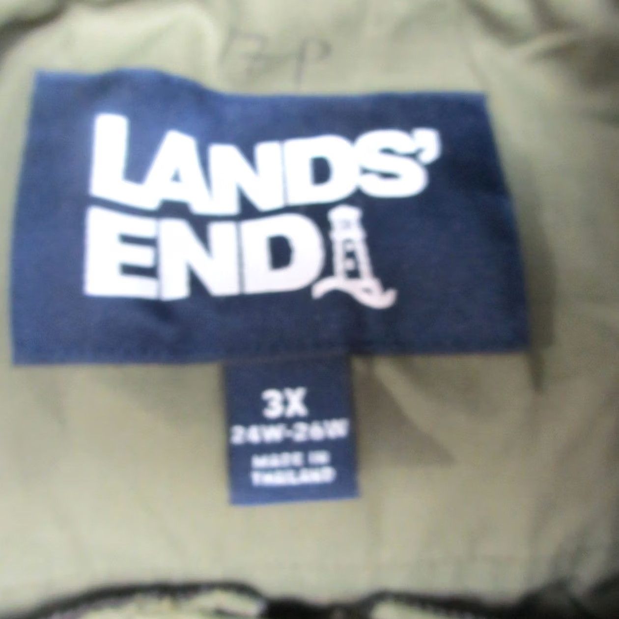 Lands' End Lands' End Womens Jacket 3X 24W-26W Olive Green Canvas Accent Chore Coat Corduroy Size XXL / US 16-18 / IT 52-54 - 2 Thumbnail