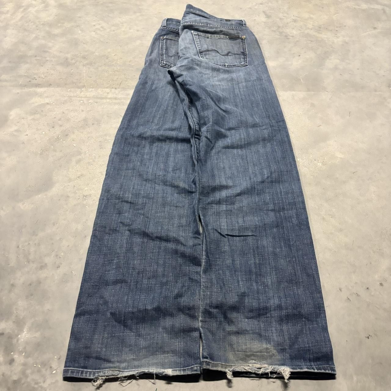 Japanese Brand × Vintage Crazy Vintage Y2K/2000s Grunge Dark Wash Streetwear Denim Jeans! Size US 34 / EU 50 - 4 Thumbnail