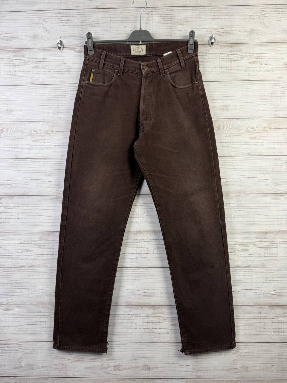 Armani ARMANI Pants Trousers Vintage Jeans Brown 90s Size US 31 - 2 Thumbnail