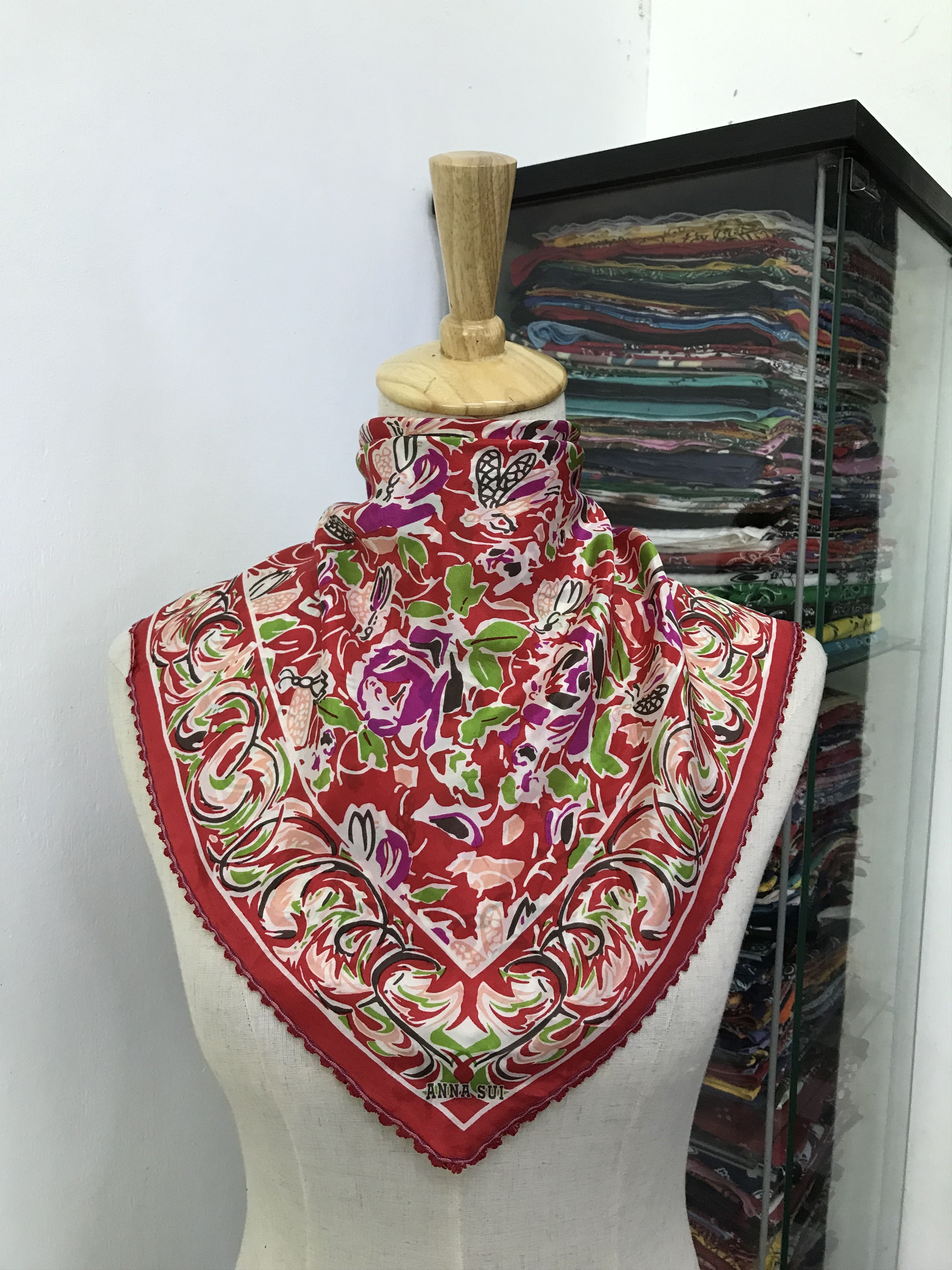 Anna Sui Vintage Anna Sui Silk Scarf Size ONE SIZE - 1 Thumbnail