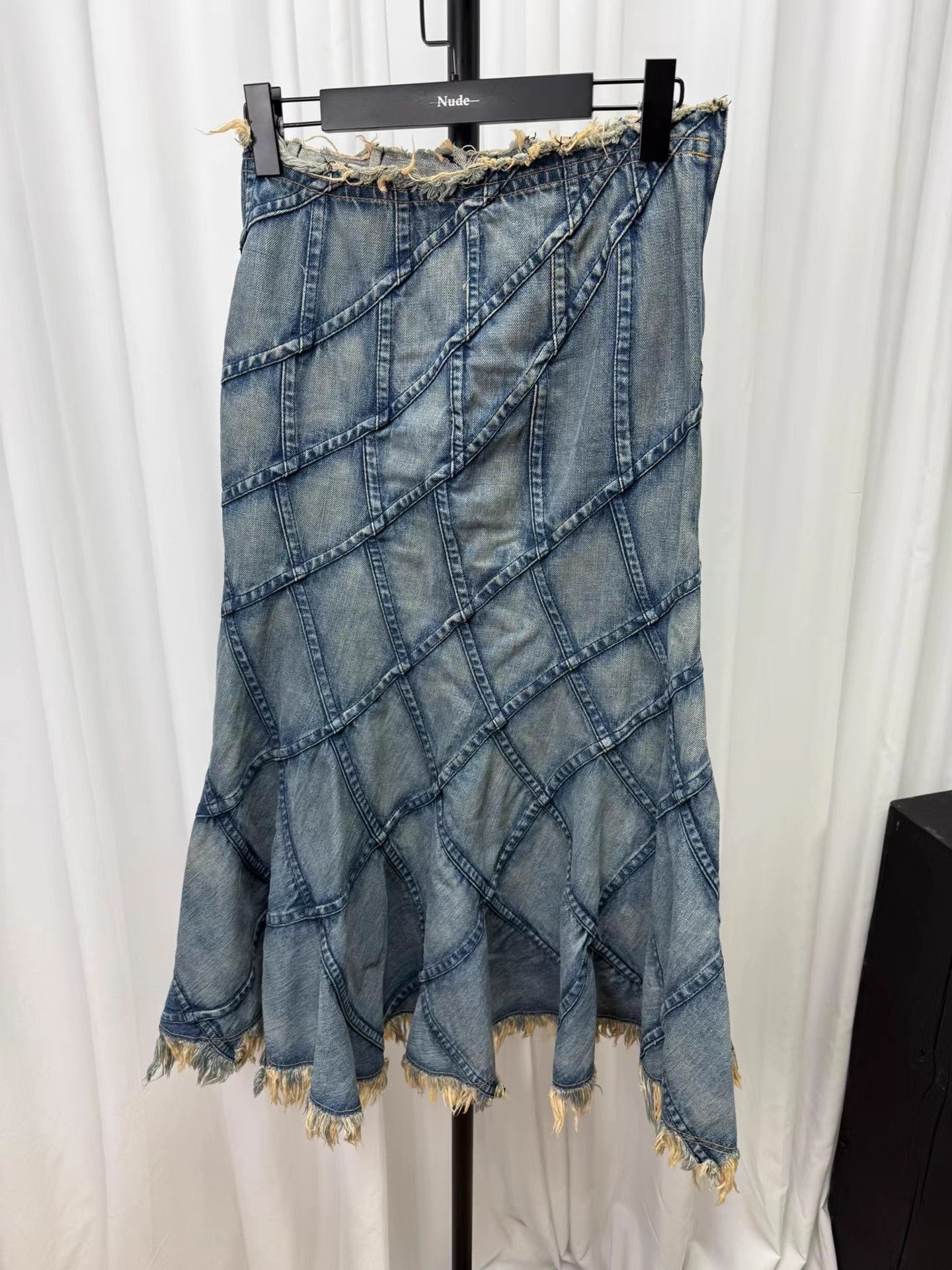 Junya Watanabe Junya Watanabe 2005SS Plaid Washed Fishtail Skirt K20 Size 34" / US 12 / IT 48 - 1 Thumbnail