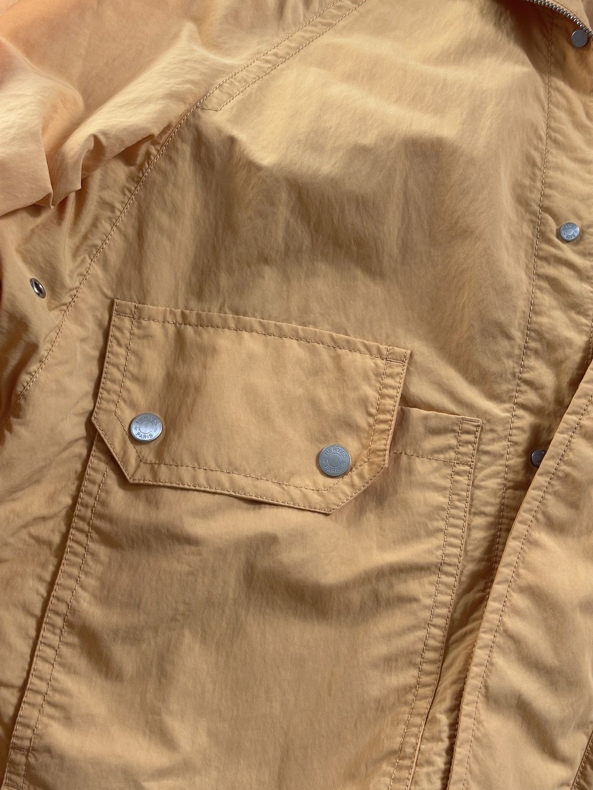 Hermes $4,600 SS23 orange mens runway windbreaker Size US L / EU 52-54 / 3 - 3 Thumbnail