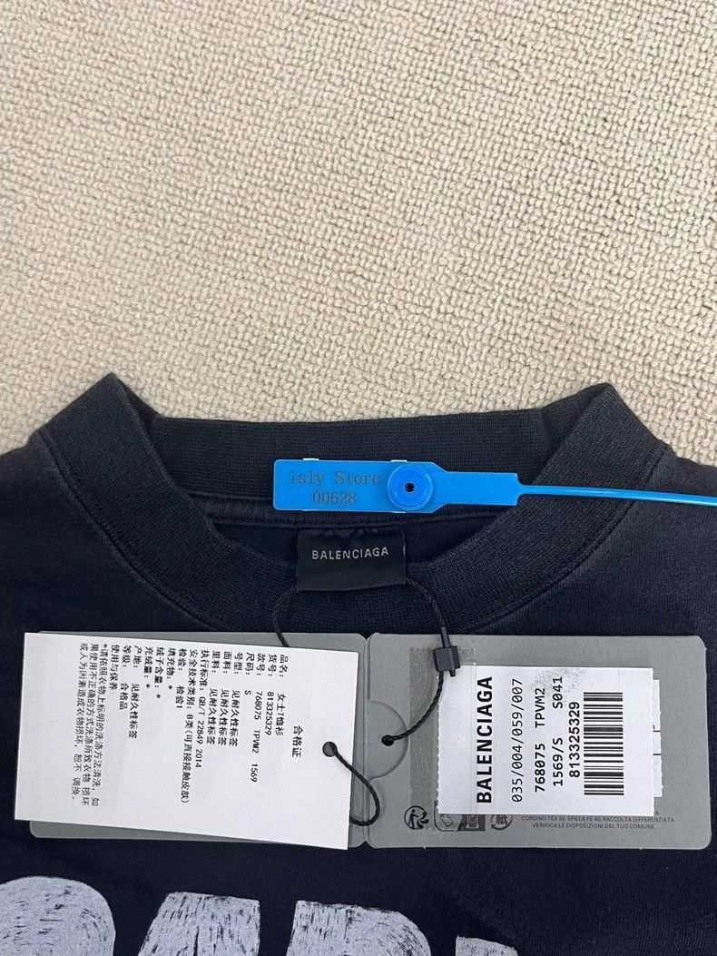 Balenciaga Balenciaga Letter Print Crew Neck Short Sleeve Regular T-S Size XS / US 0-2 / IT 36-38 - 5 Thumbnail