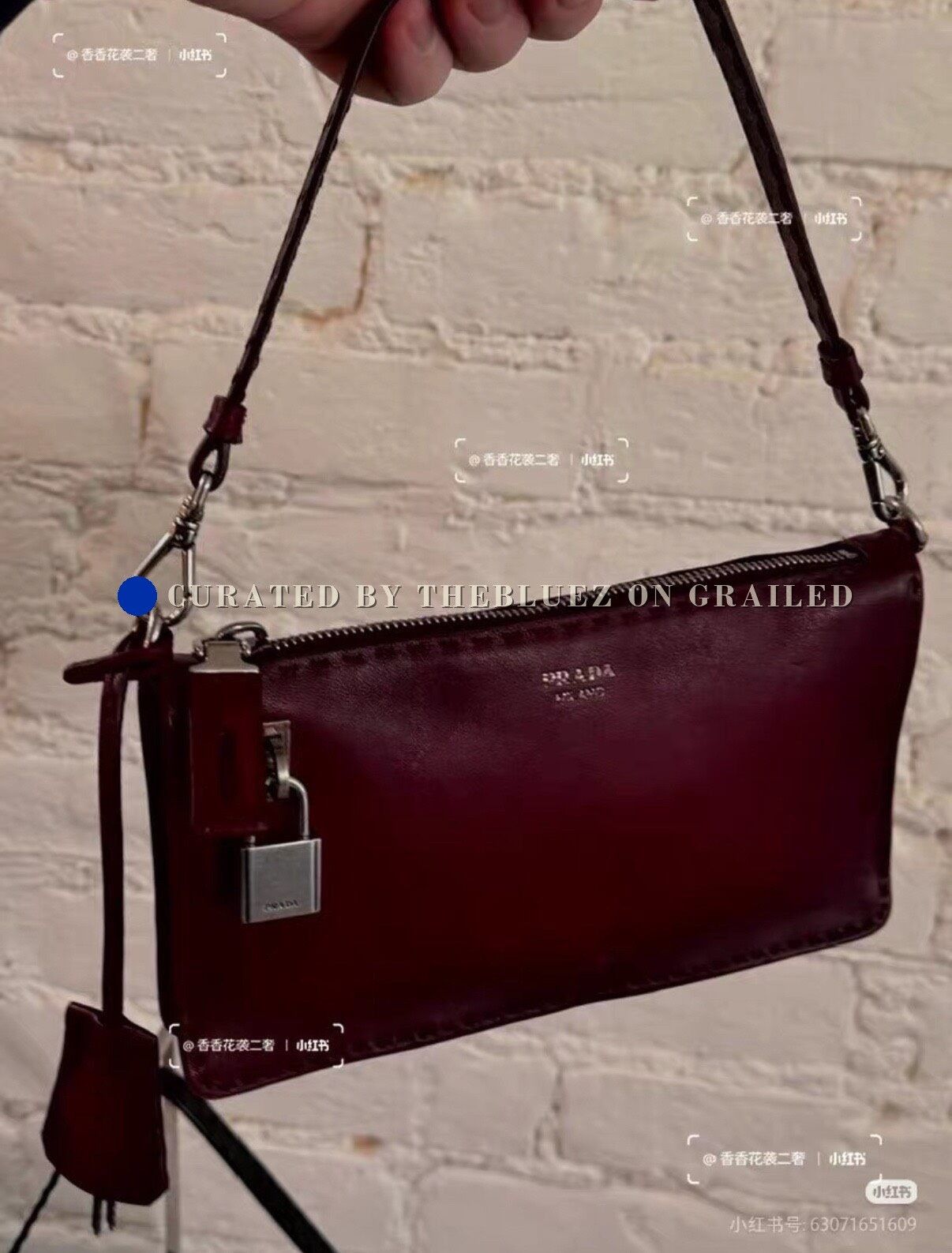 Prada Prada Brown Zip Clutch Handbag Size ONE SIZE - 8 Thumbnail