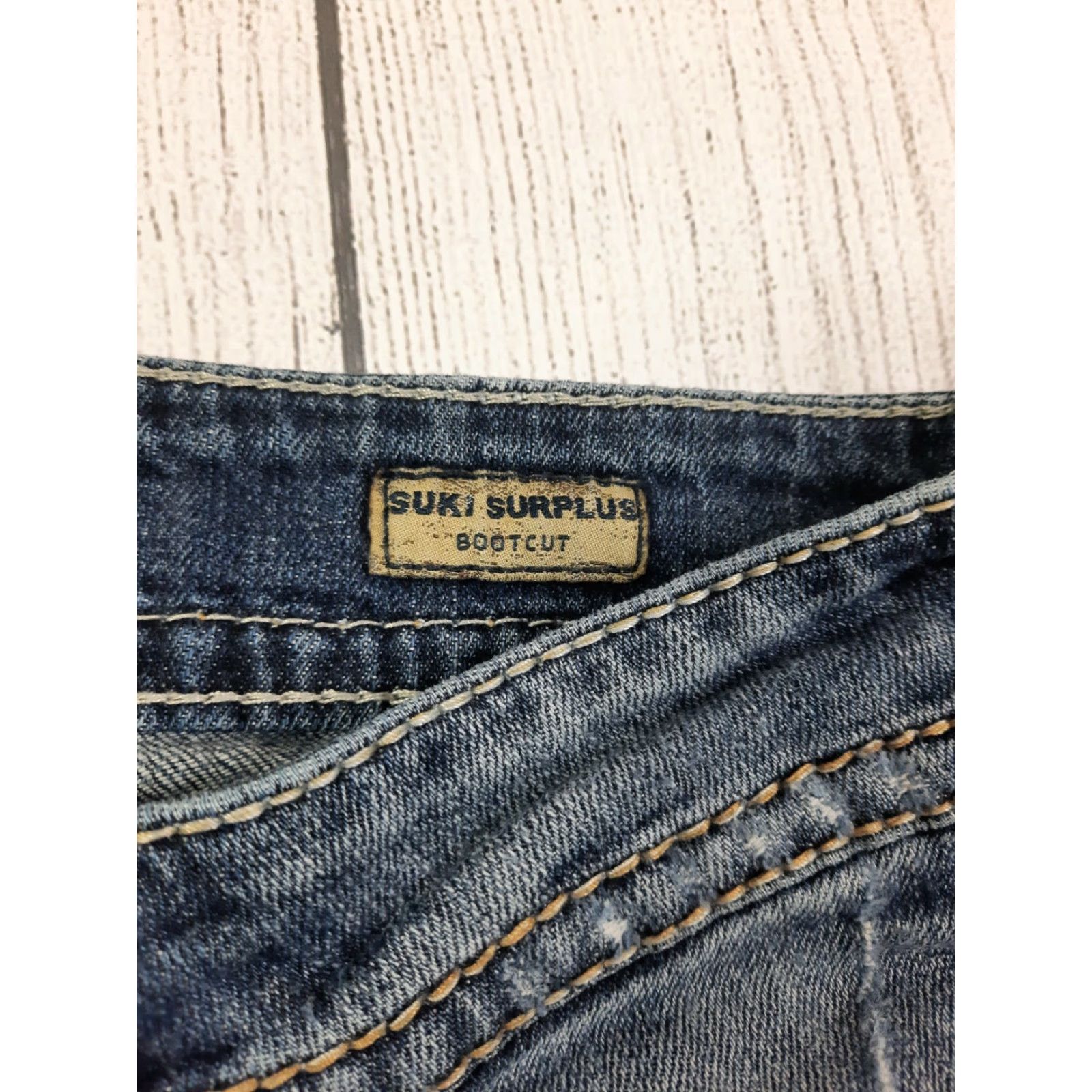 Silver Jeans Co. VINTAGE Silver Jeans Suki Surplus Jeans Womens 28x36 30x32 Flap Pockets Bootcut Medium Blue Mens Womens Boys Girls Size 28" / US 6 / IT 42 - 4 Thumbnail